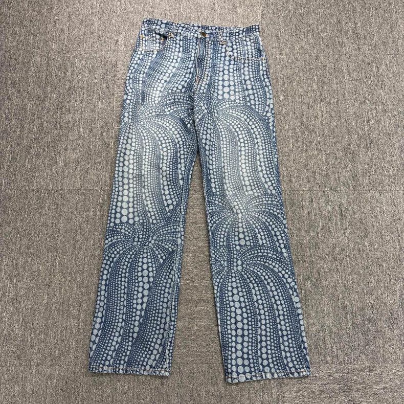 Louis Vuitton Louis Vuitton Denim Pants with Dot Pattern- DMC Size US 29 - 1 Thumbnail