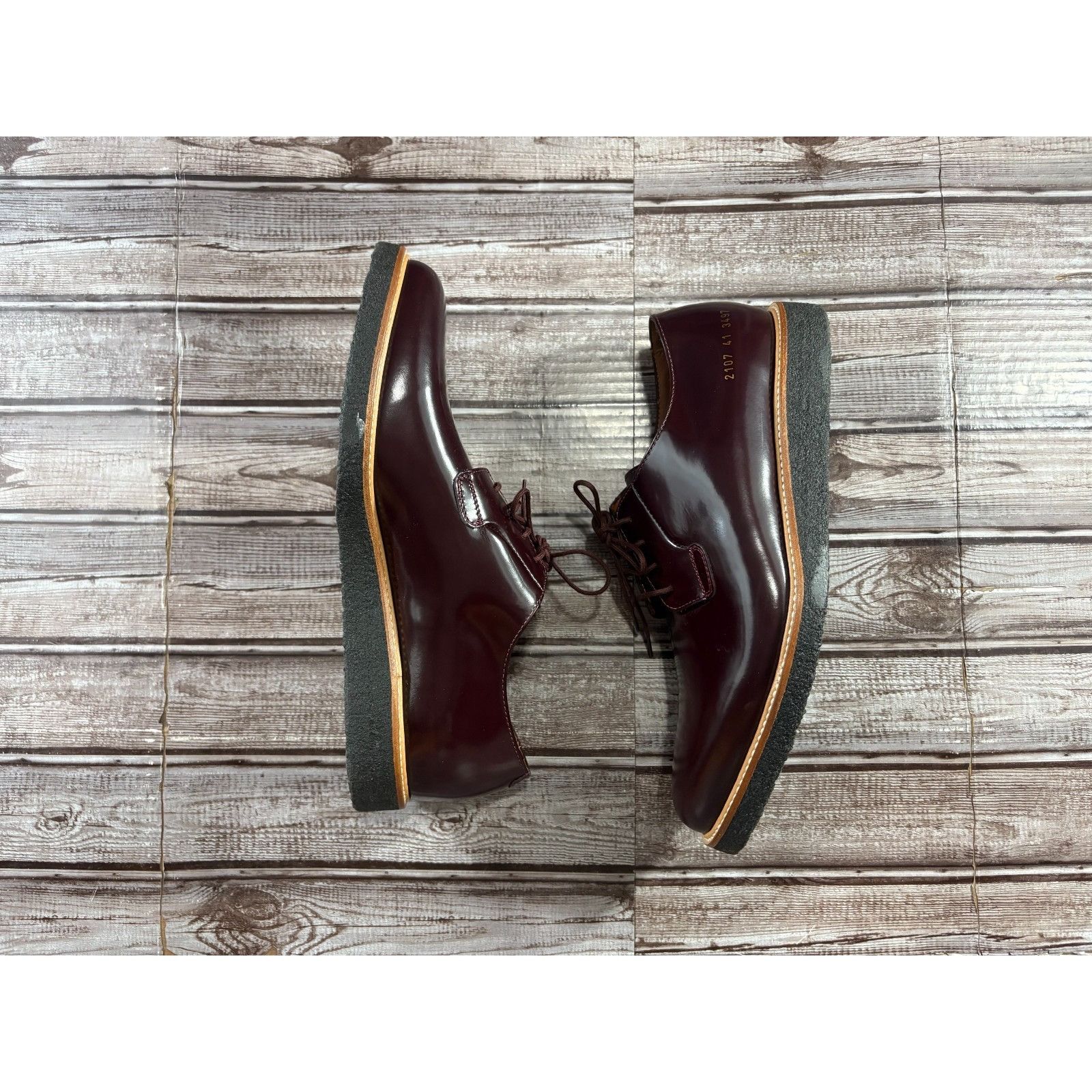 Common Projects Common Projects Derby Polished Leather Loafers shoes Sz 41 c Size US 8 / EU 41 - 5 Thumbnail