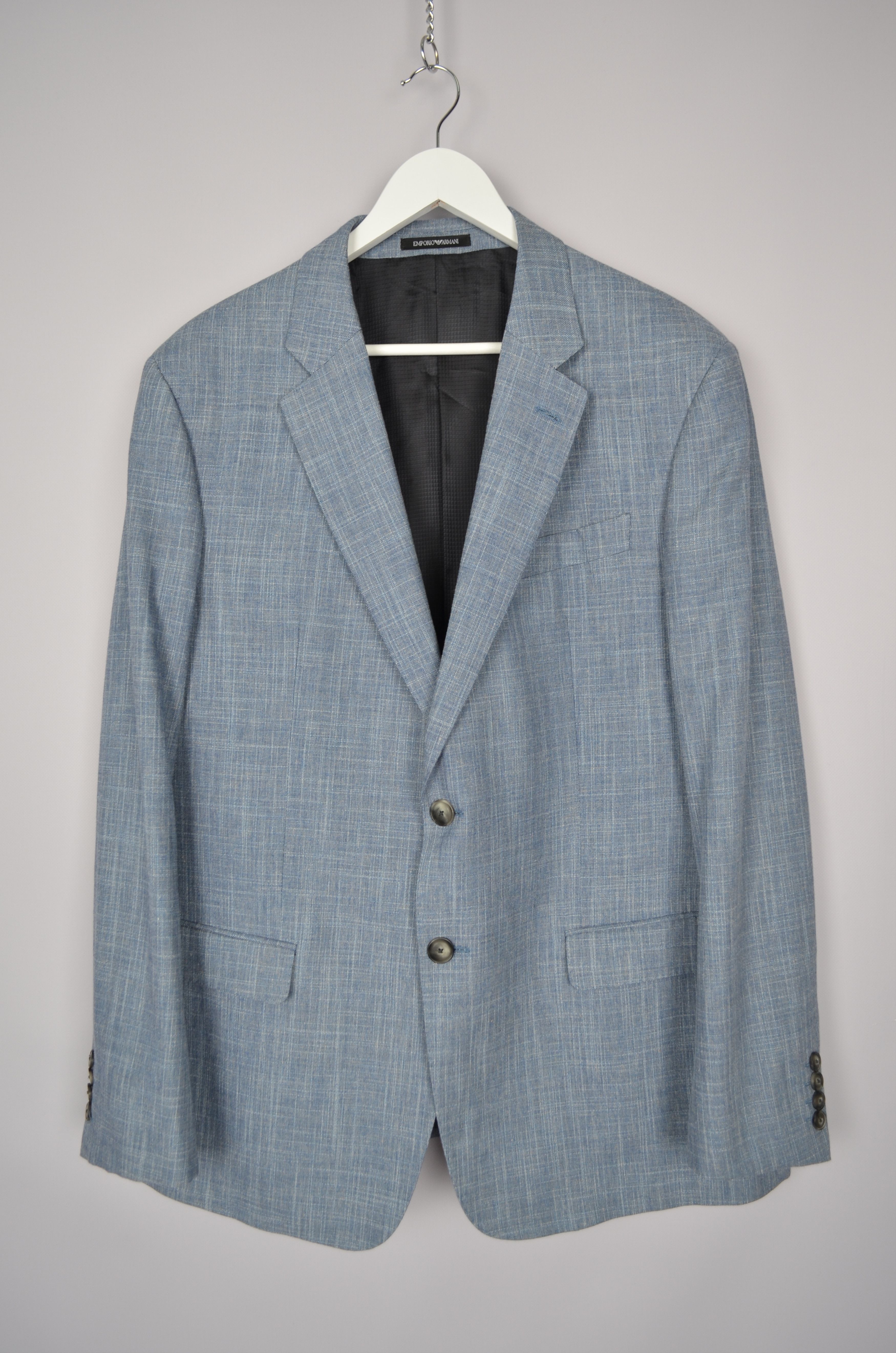 Designer × Emporio Armani Emporio Armani G Line Blue Jacket Blazer US48 Slim Fit Size 48S - 2 Thumbnail