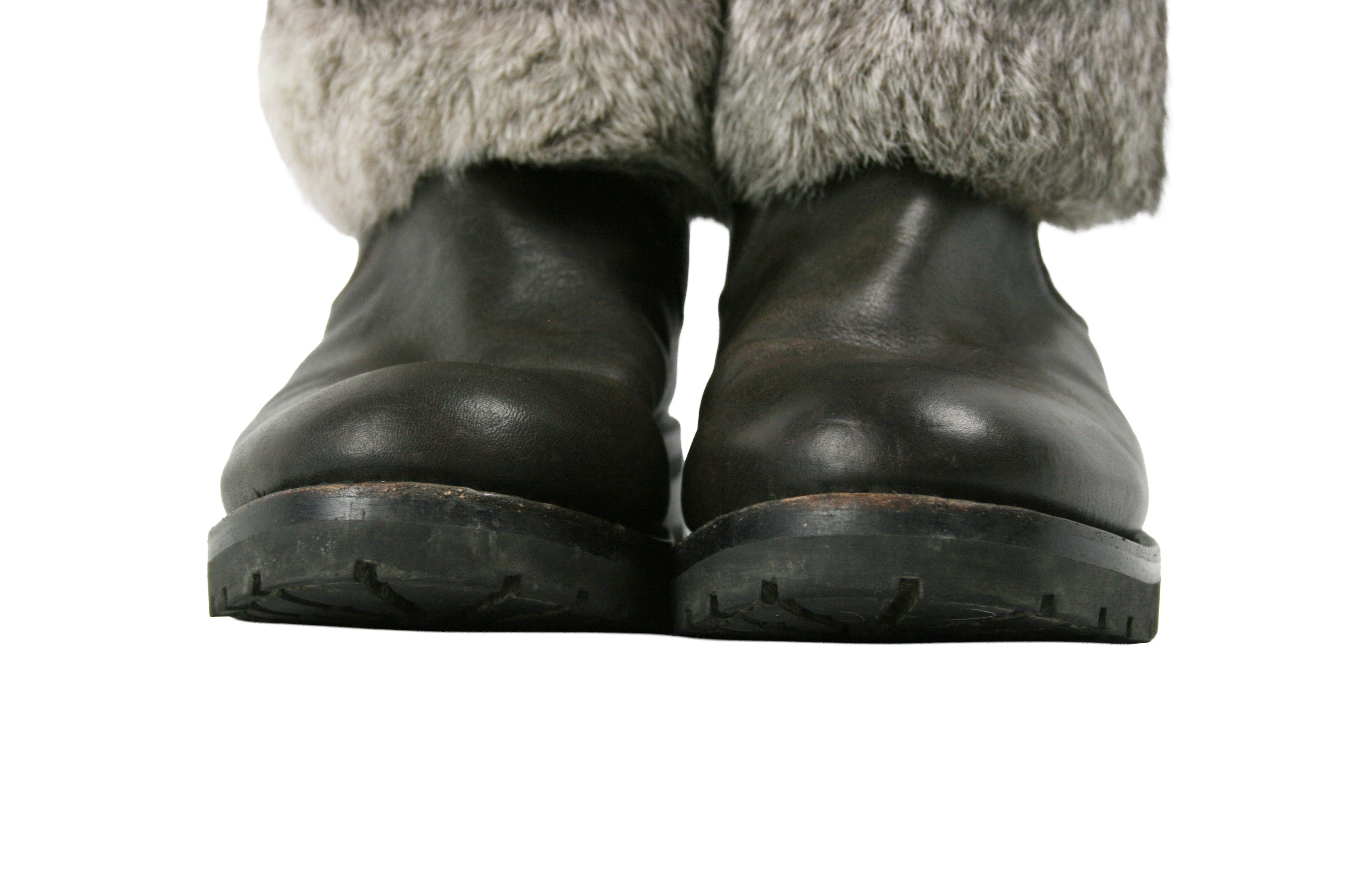 Frye Natalie Cuff Lug Fur Boots Size US 9.5 / IT 39.5 - 4 Thumbnail
