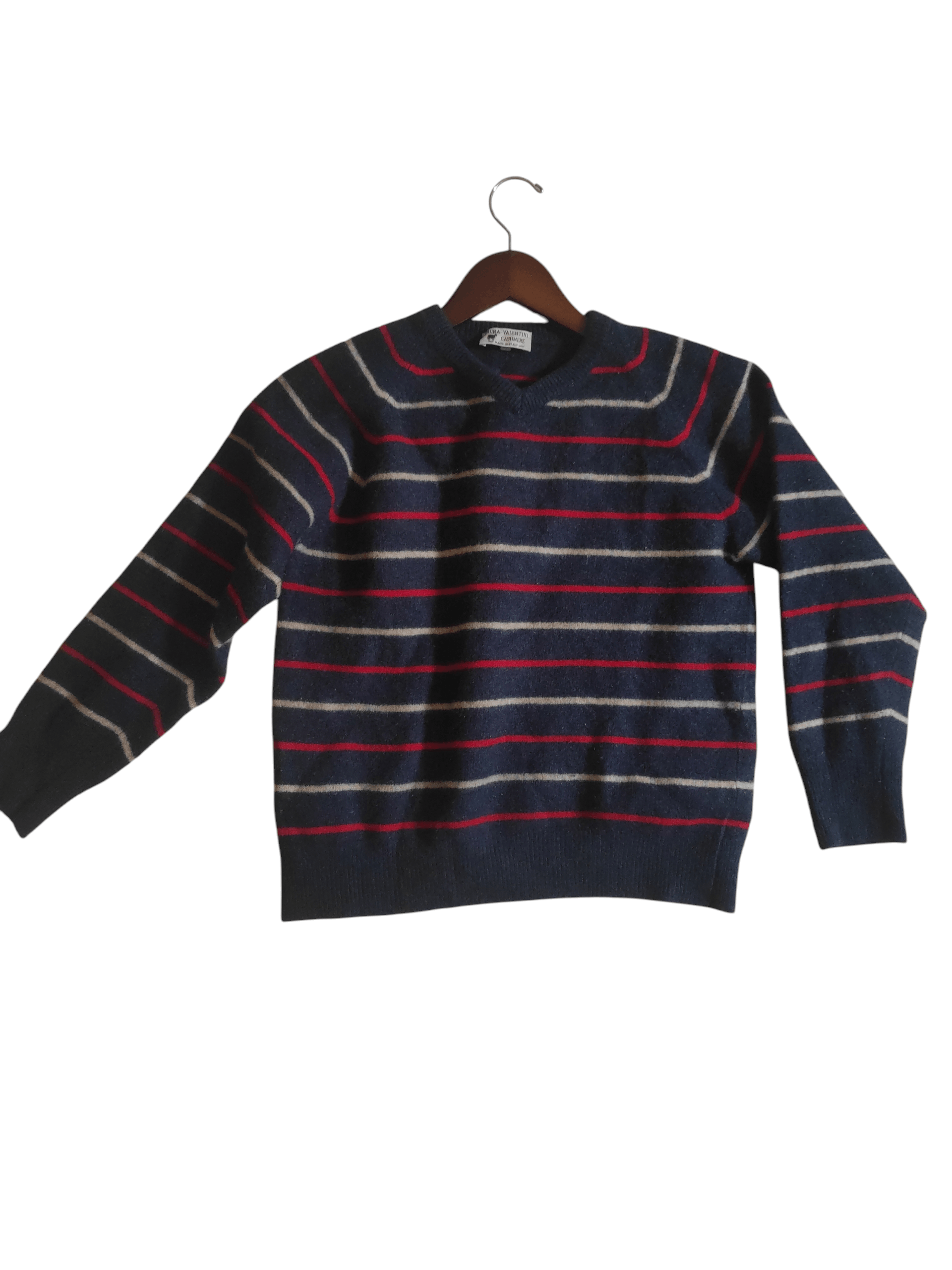 Other Laura Valentini Cashmere Striped Sweater Size M Made Italy Size US M / EU 48-50 / 2 - 1 Thumbnail