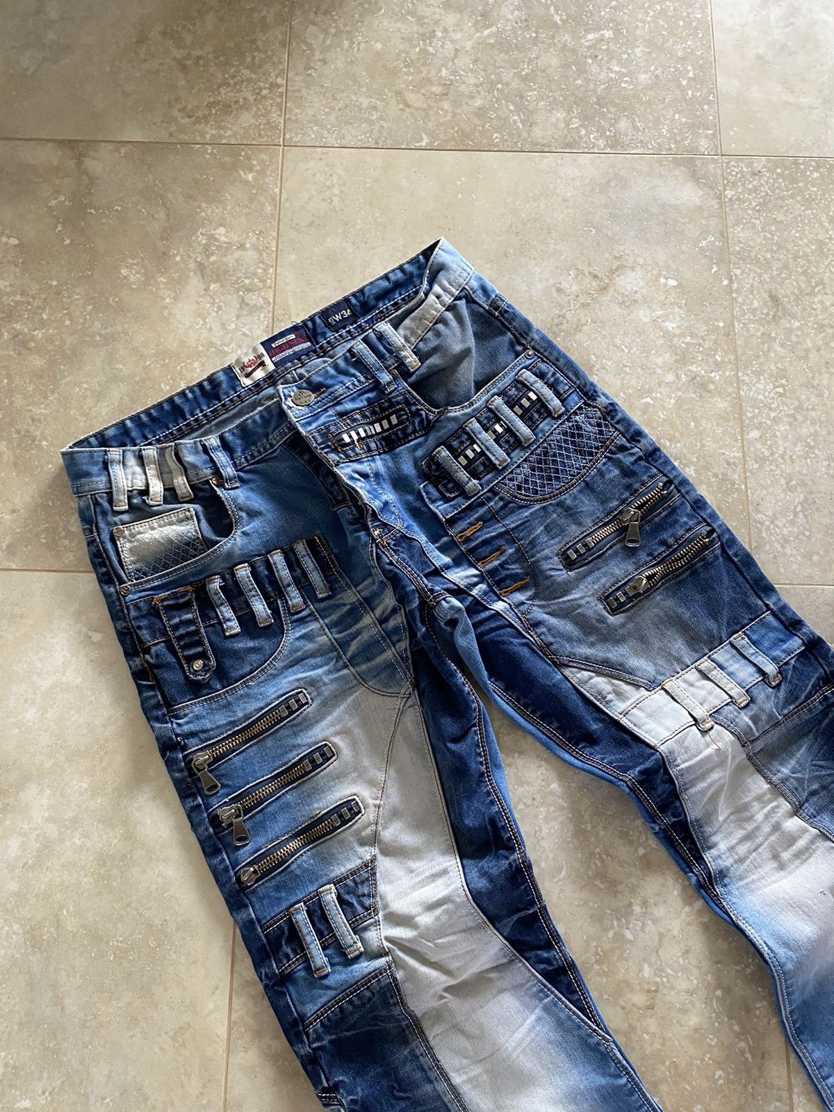 Japanese Brand Vintage Japanese Style Hybrid Denim Jeans Y2k Avand-Garde Size US 34 / EU 50 - 6 Thumbnail