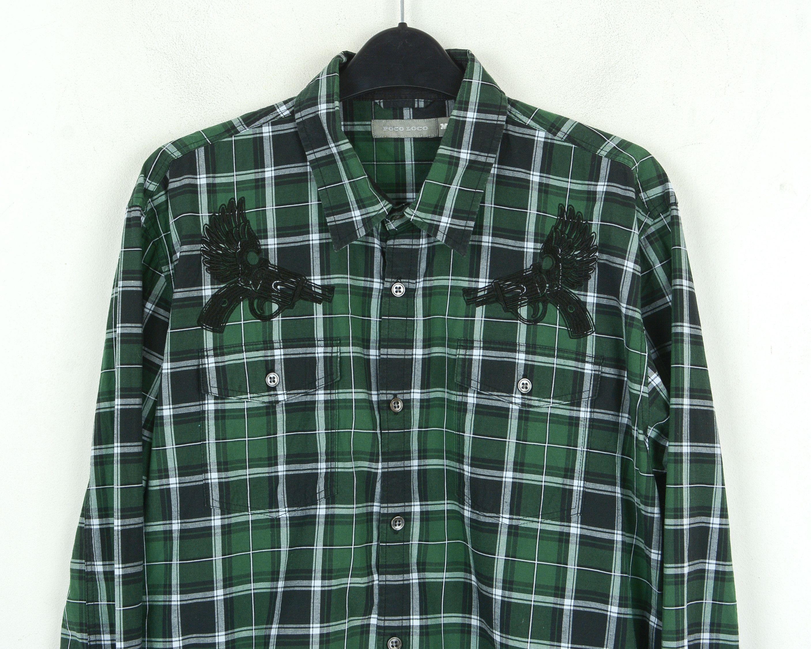 Other POCO LOCO Cotton Shirt Stitched Checked Green Button Up Size US M / EU 48-50 / 2 - 5 Thumbnail