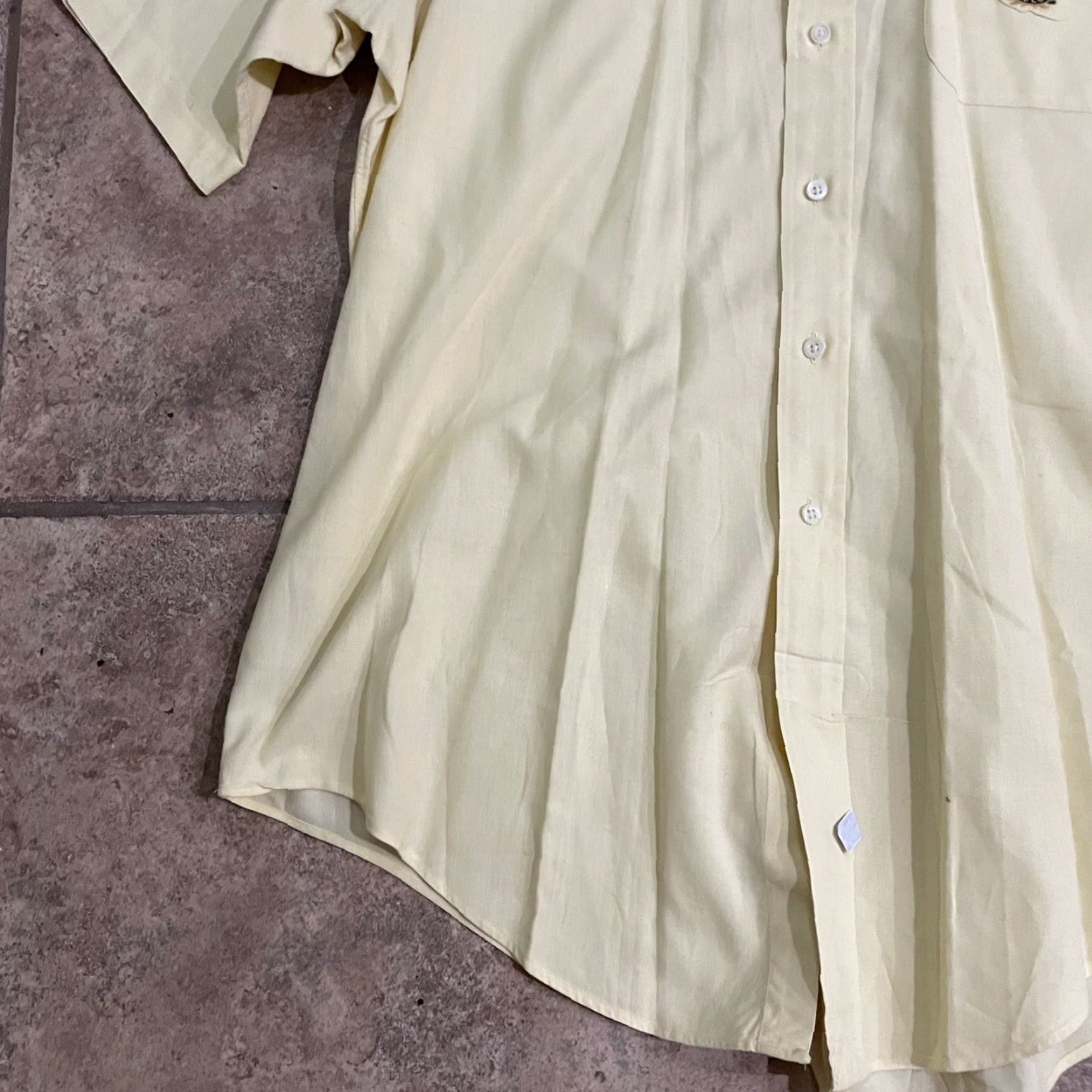Ralph Lauren Ralph Lauren Shirt Button-Down Short Sleeve Mens L Yellow 100% Cotton Size US L / EU 52-54 / 3 - 3 Thumbnail