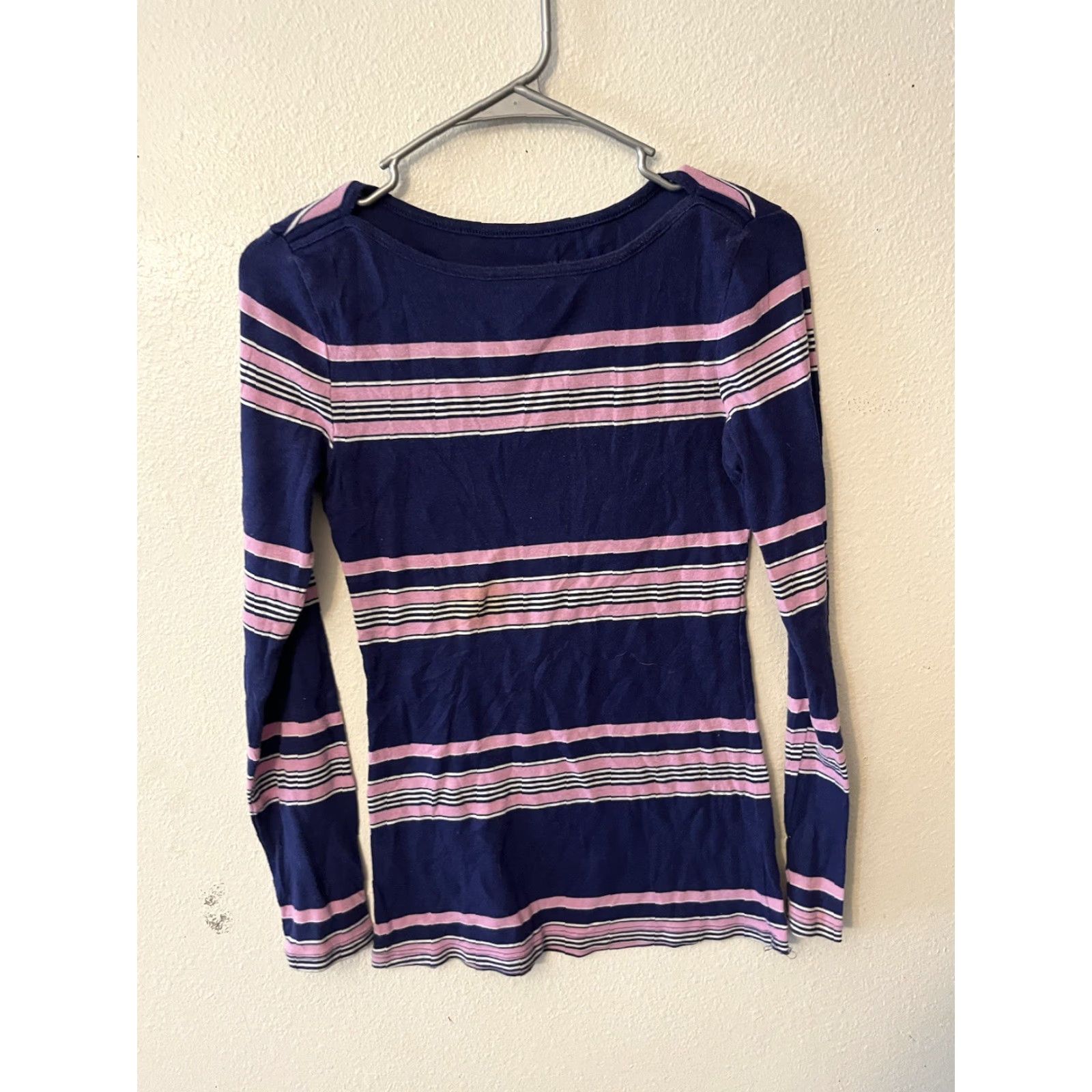 Old Navy Old Navy Shirt Women's M Multicolor Striped Long Sleeve Boat Neck Shirt Size M / US 6-8 / IT 42-44 - 2 Thumbnail