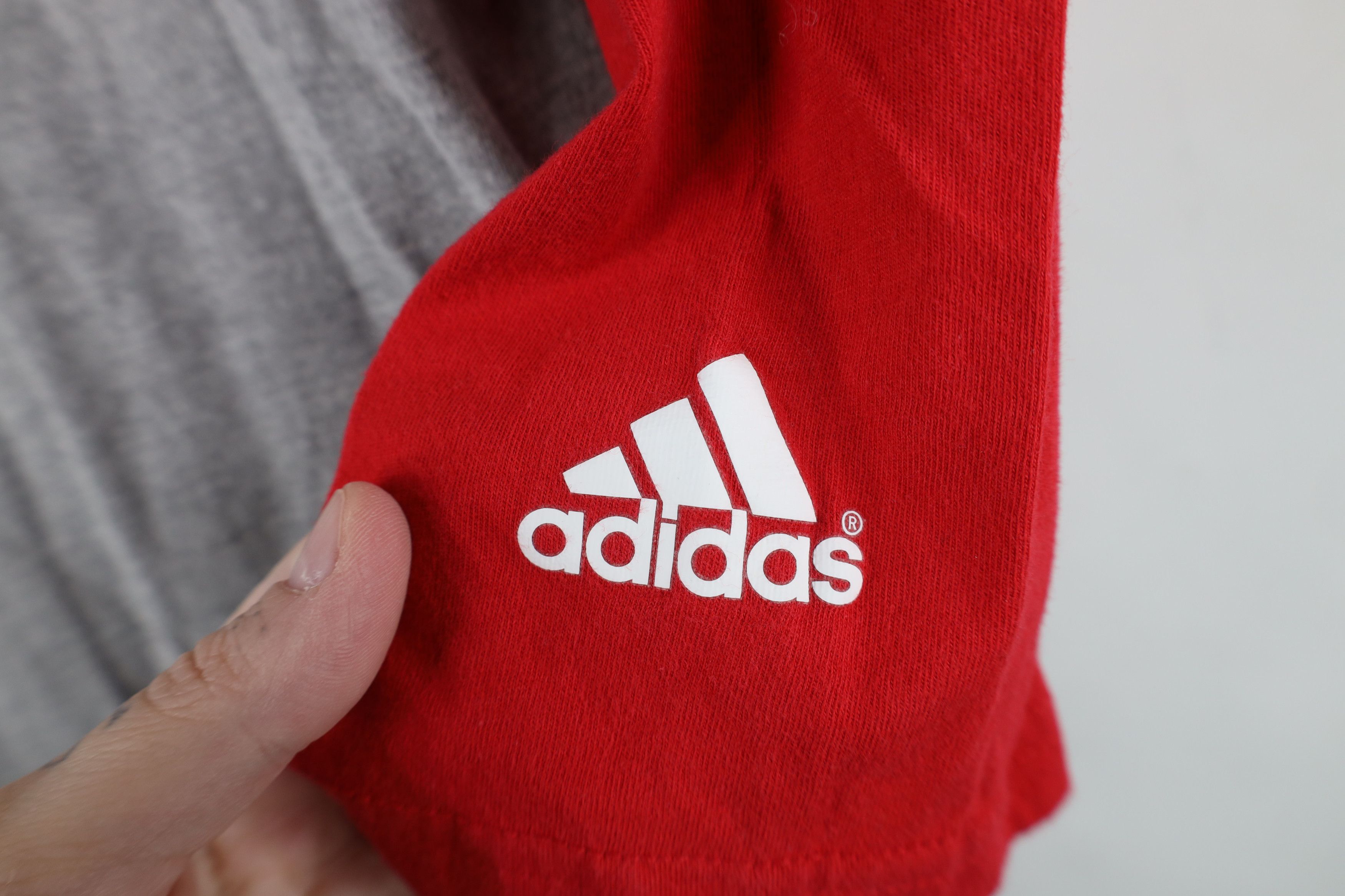Adidas Vintage Y2K Adidas Block Baseball Raglan T-Shirt Gray Red Size US M / EU 48-50 / 2 - 4 Thumbnail