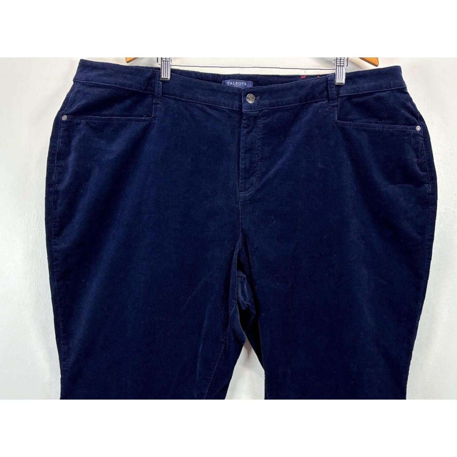 Talbots Talbots Plus Size 26W Navy Corduroy Pants 5 Pocket Straight Leg Womens Size 26" / US 2 / IT 38 - 2 Thumbnail