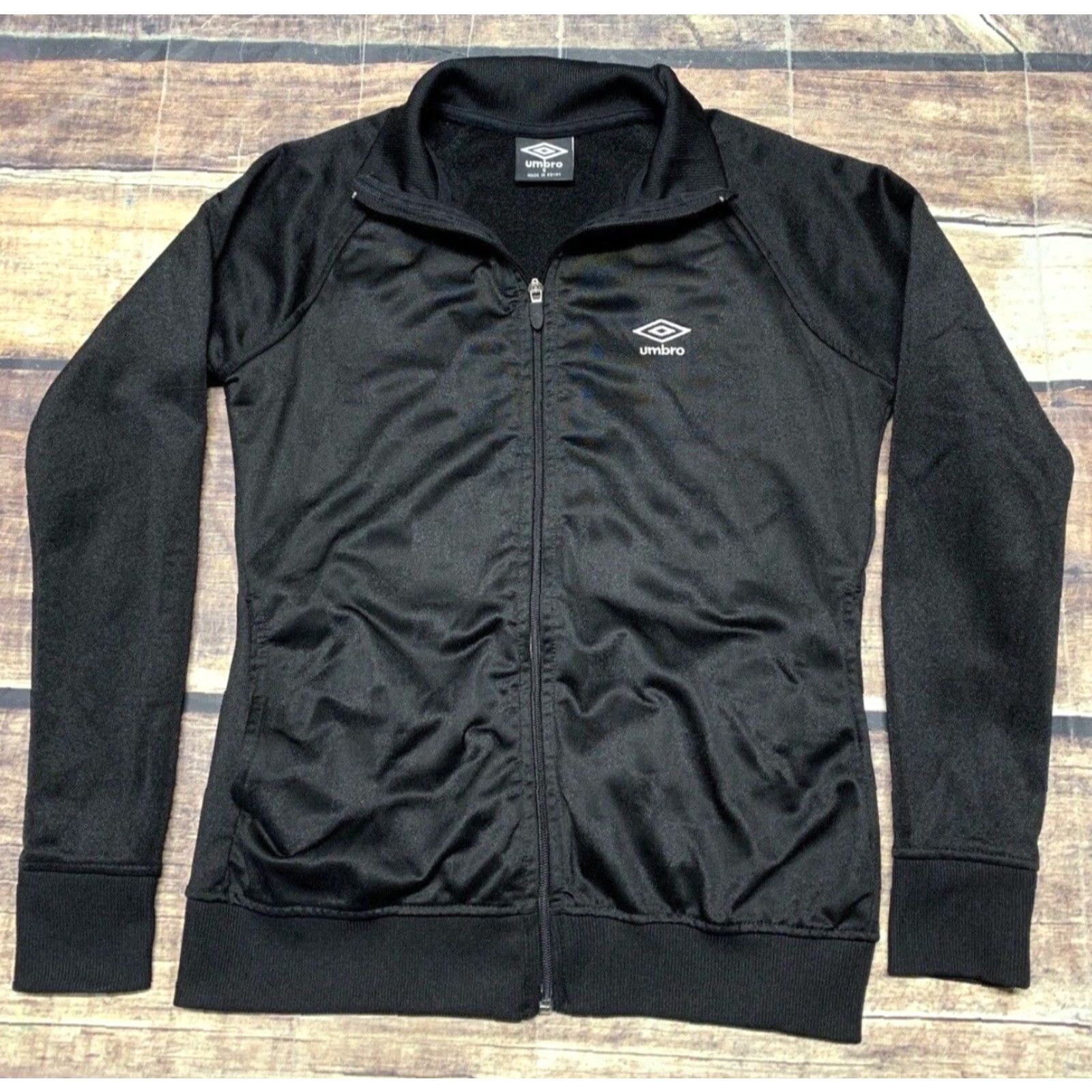 Umbro Umbro Black Full Zip Track Jacket Women's S Activewear Athleisure Size S / US 4 / IT 40 - 2 Thumbnail