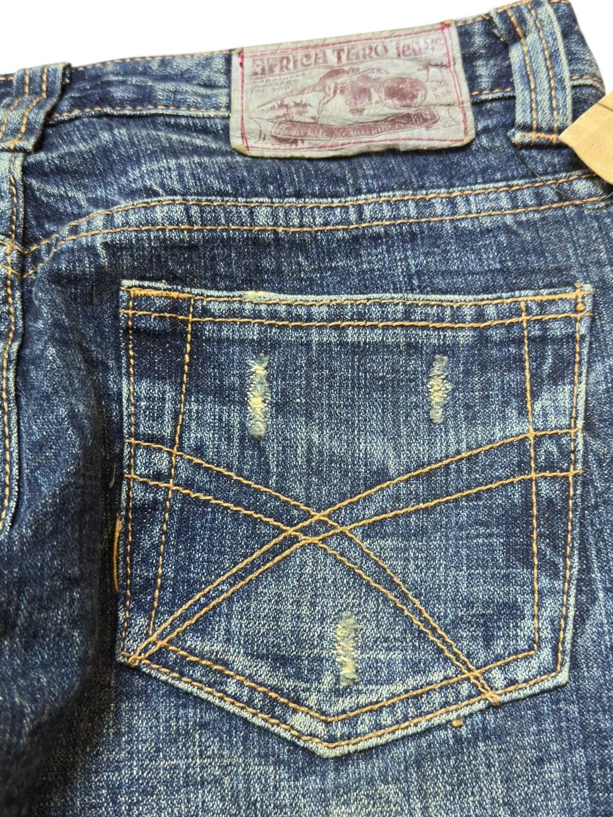 LITTLE AFRICA Vintage Africa Taro 10 Low Rise Ripped Distressed Denim Size US 29 - 7 Thumbnail