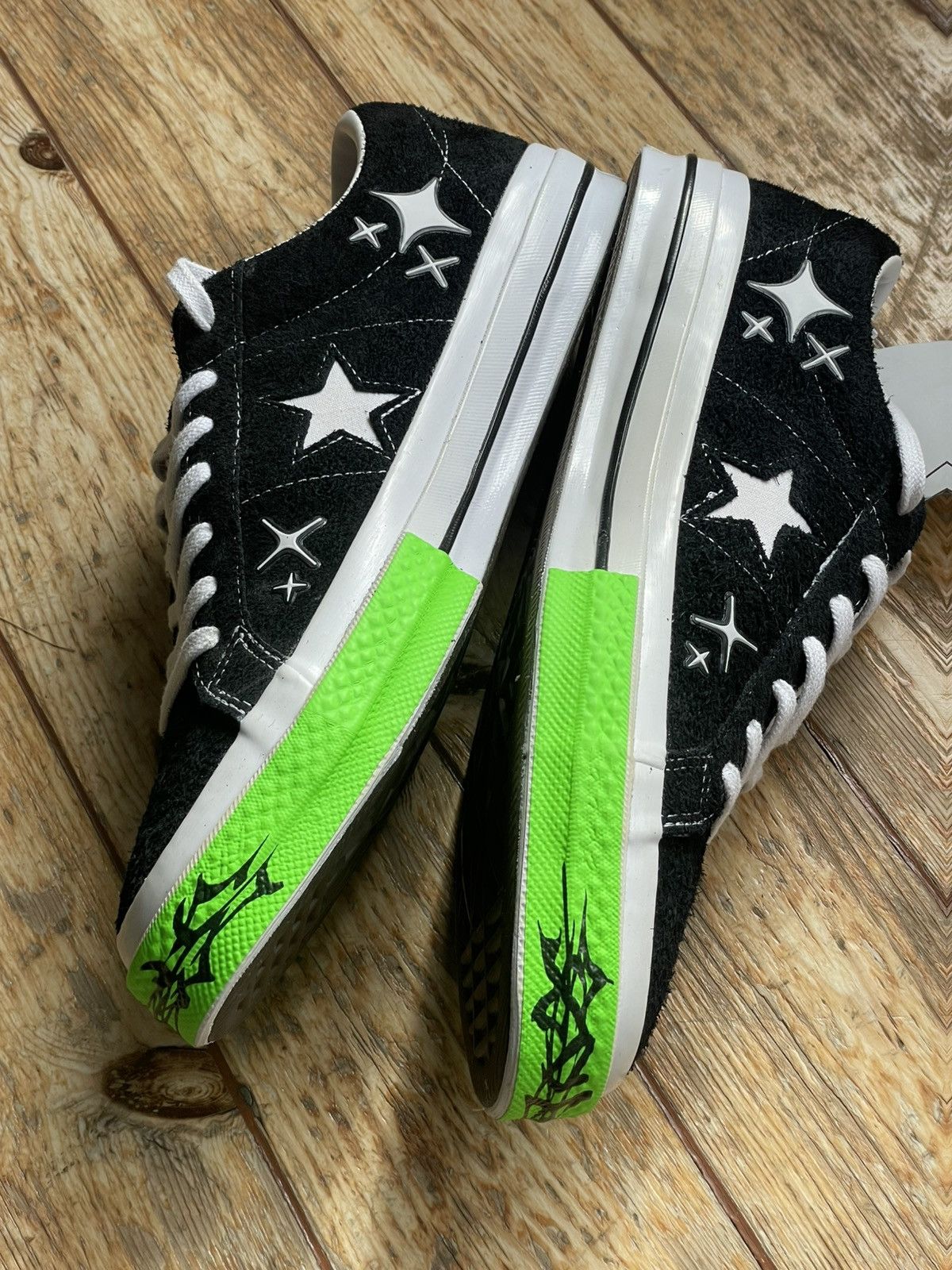 Sad Boys *VERY RARE* Sadboys Yung lean ”Toxic” green converse Size US 10 / EU 43 - 5 Thumbnail
