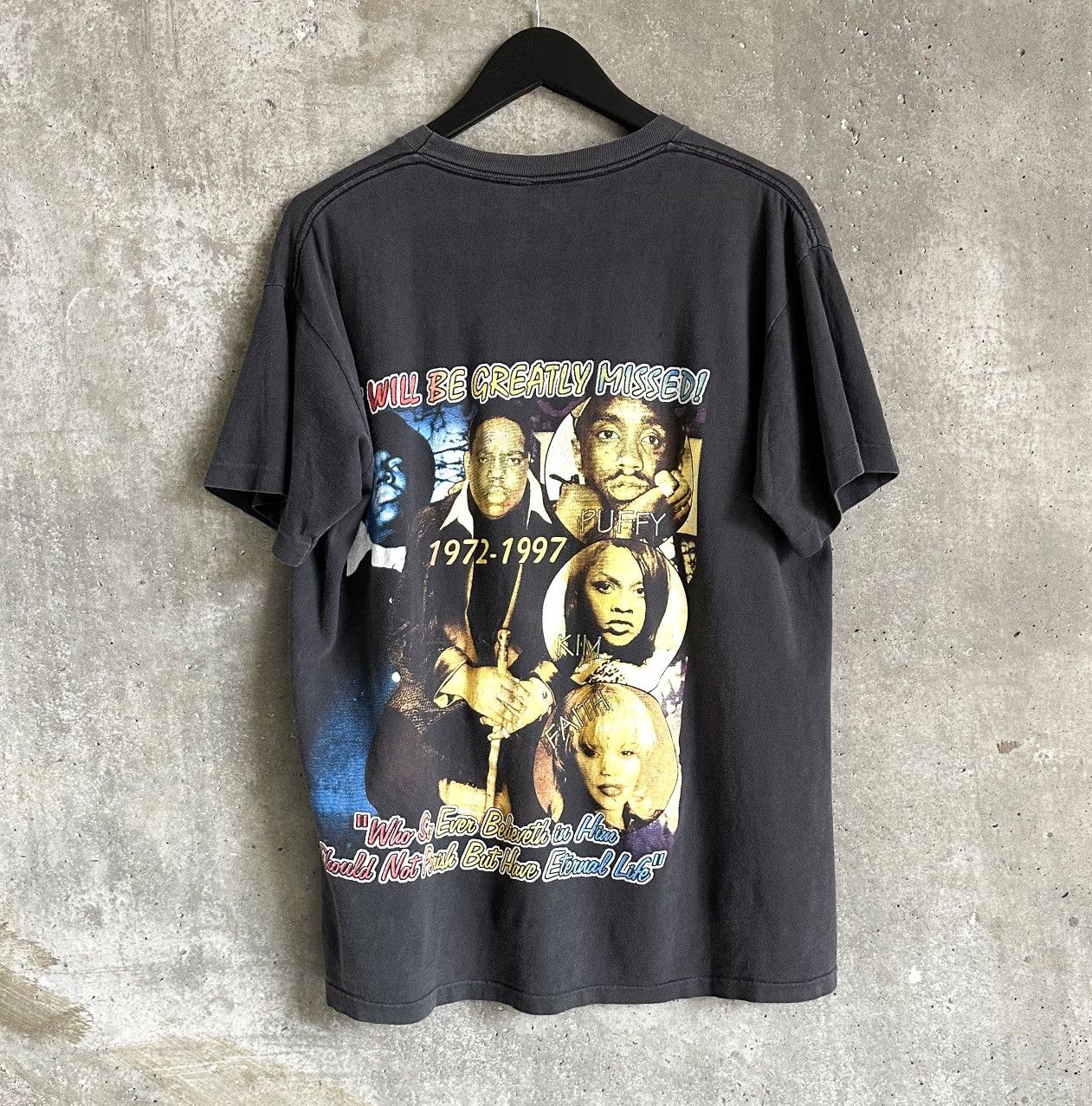 Rap Tees 90’s FADED Biggie Smalls "Life After Death" T-Shirt Size US XL / EU 56 / 4 - 3 Thumbnail