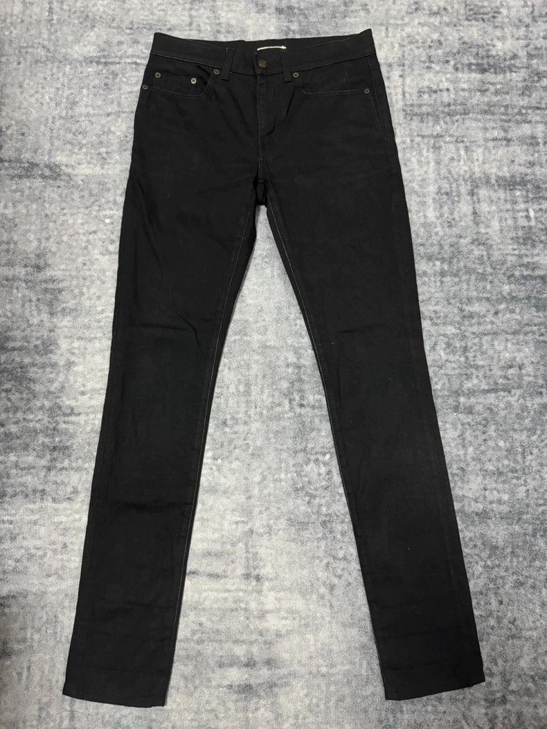 Saint Laurent Paris Saint Laurent Black Stretch Denim Pants Size US 30 / EU 46 - 1 Thumbnail