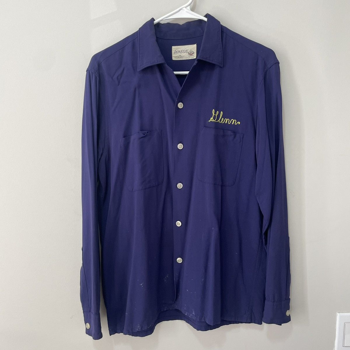 Vintage 1950s Donegal Chainstitch Work Shirt Size US M / EU 48-50 / 2 - 2 Thumbnail