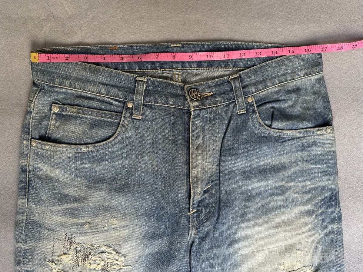 Japanese Brand FLARE Lee Distressed Design Denim Size US 32 / EU 48 - 3 Thumbnail