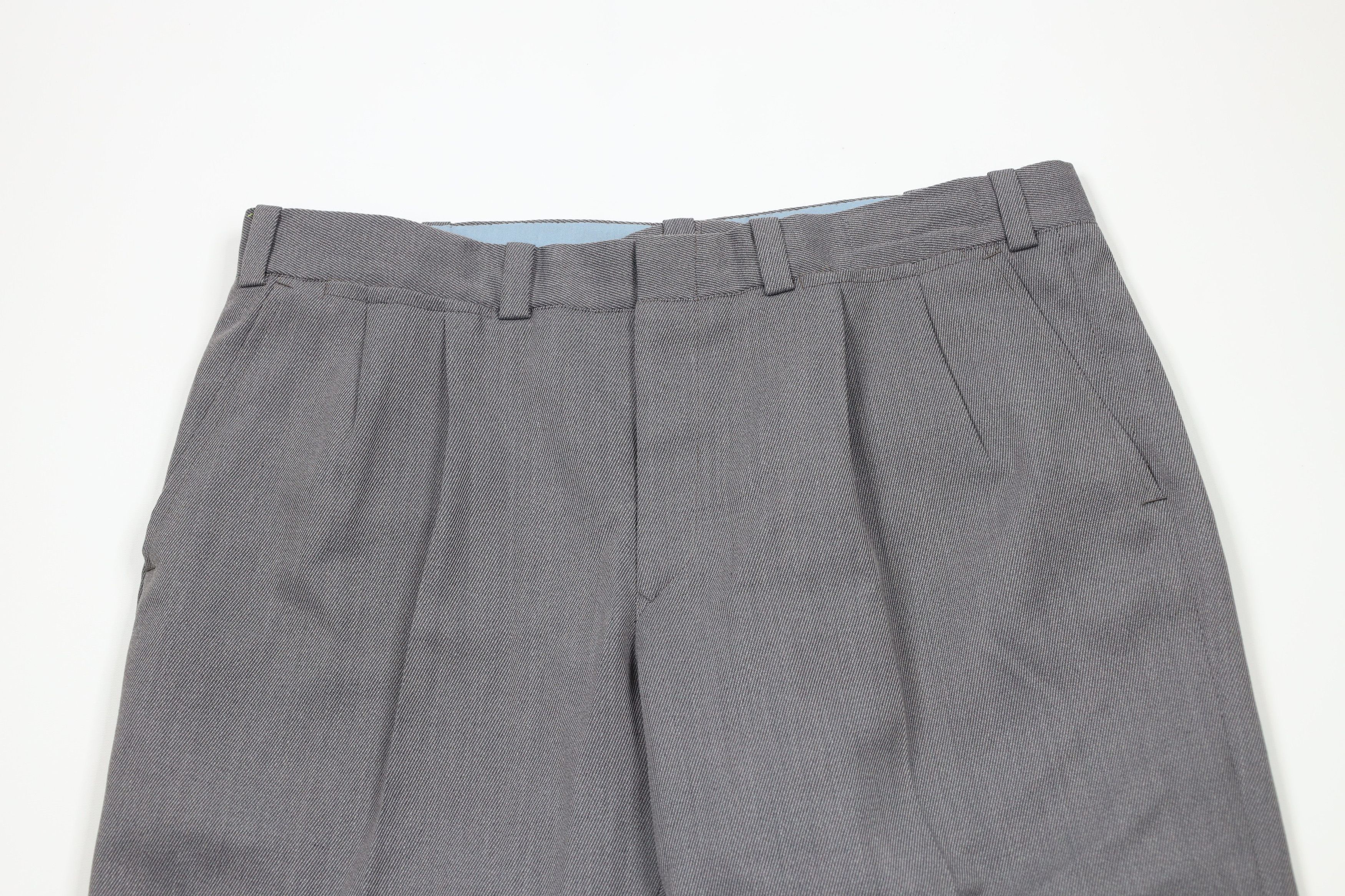 Vintage Vintage 70s Streetwear Whipcord Wide Leg Chino Pants Gray Size US 34 / EU 50 - 2 Thumbnail
