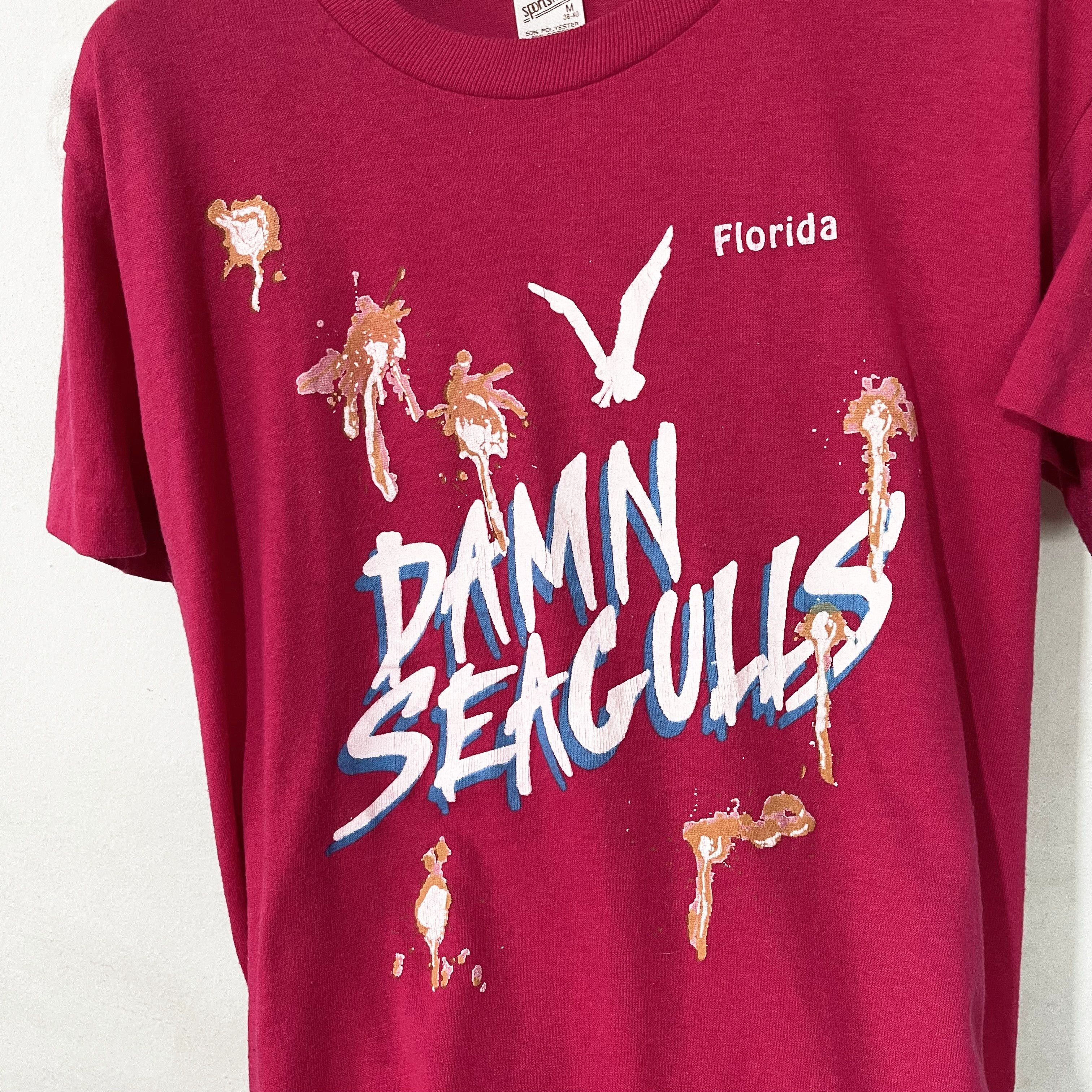 Vintage Vintage 80s Damn Seagulls Florida T-Shirt Size US S / EU 44-46 / 1 - 2 Thumbnail