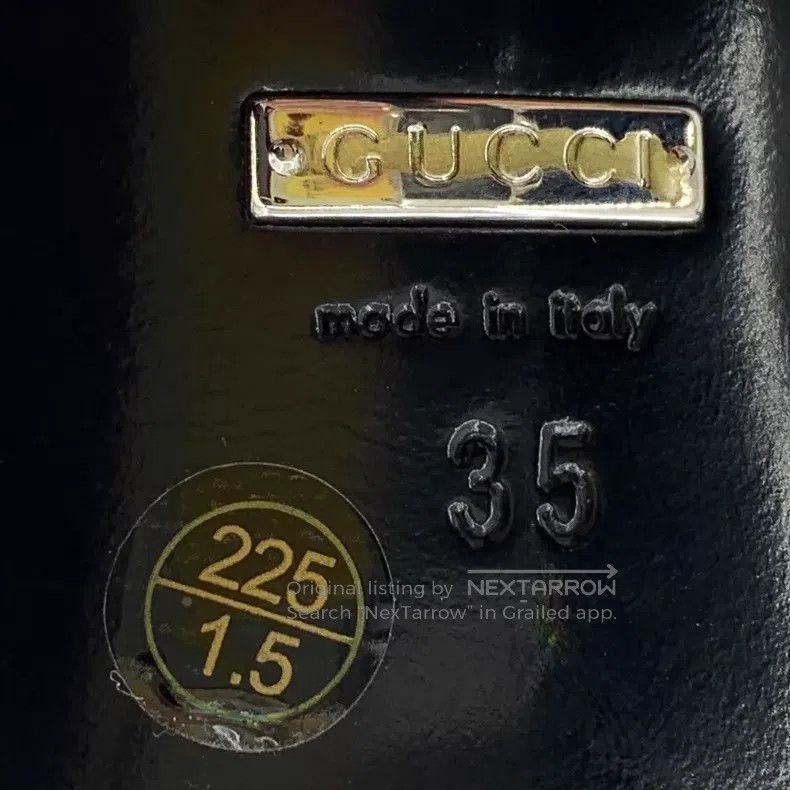 Gucci Gucci Black waterproof platform with buckle, diamond-encru Size US 4.5 / IT 34.5 - 6 Thumbnail