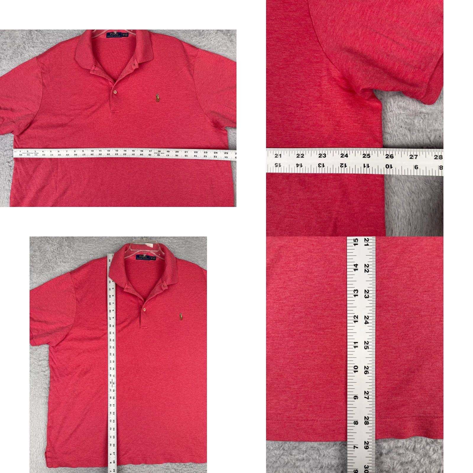 Polo Ralph Lauren Polo Ralph Lauren Shirt Adult 2XB Pink 100% Cotton Short Sleeve Regular Big & Tall Men’s Polo Shirt Modern American Sports Shirt Size US XXL / EU 58 / 5 - 8 Thumbnail