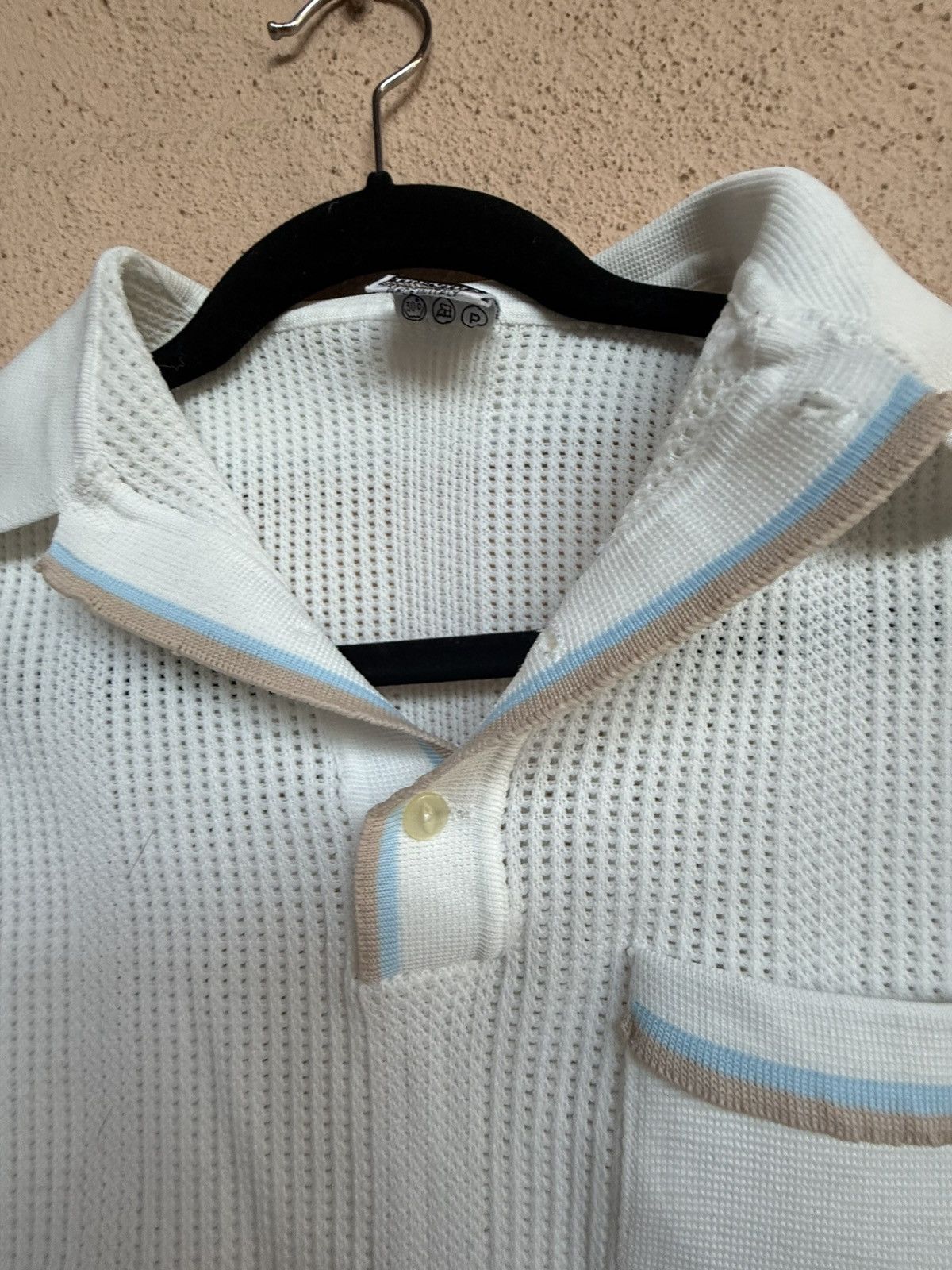 Vintage Vintage 60’s white poly polo Made in Italy. Size US S / EU 44-46 / 1 - 3 Thumbnail