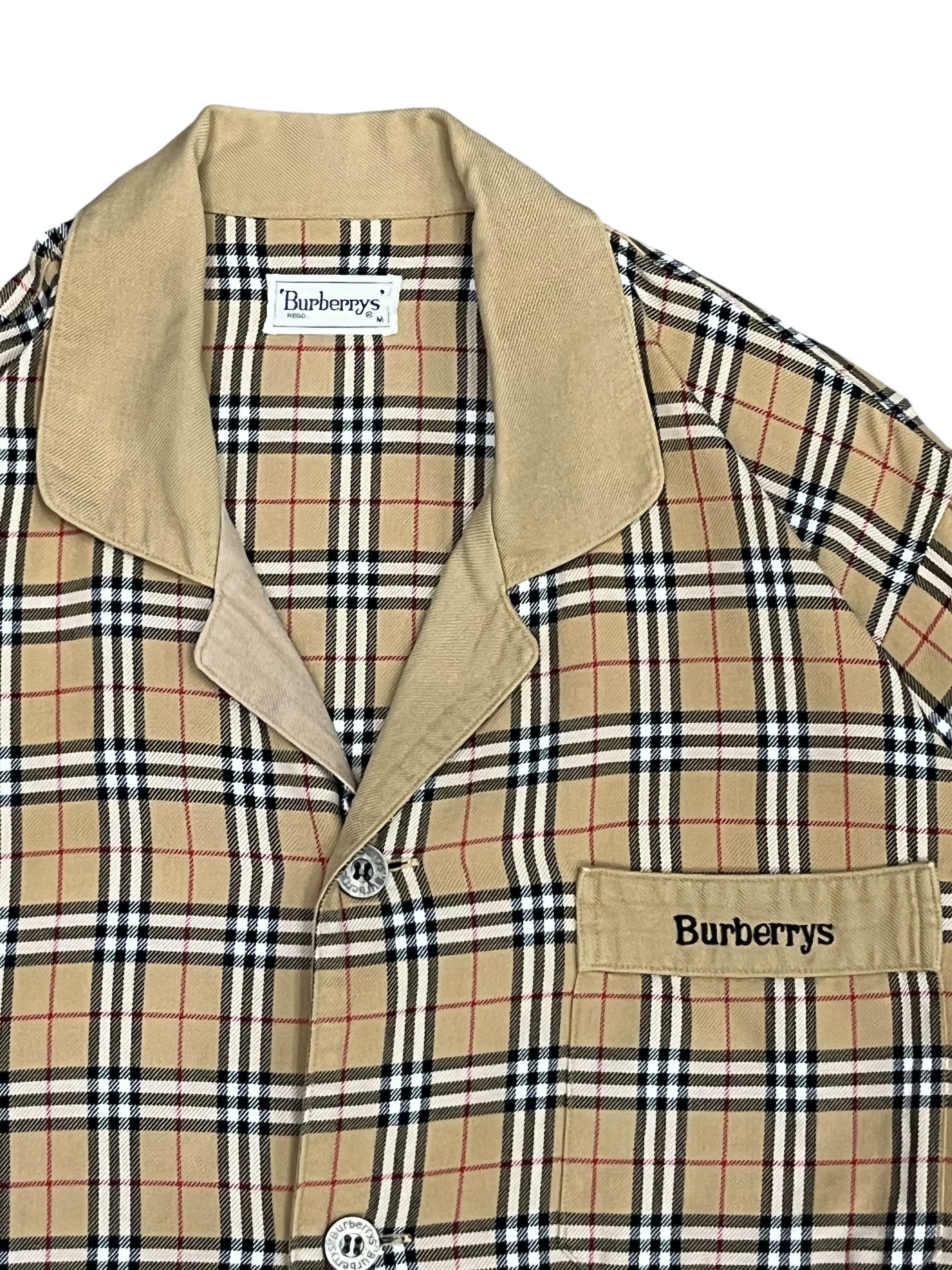 Burberry Vintage BURBERRYS' Nova Check Longsleeve Pajama Shirt Size US S / EU 44-46 / 1 - 3 Thumbnail