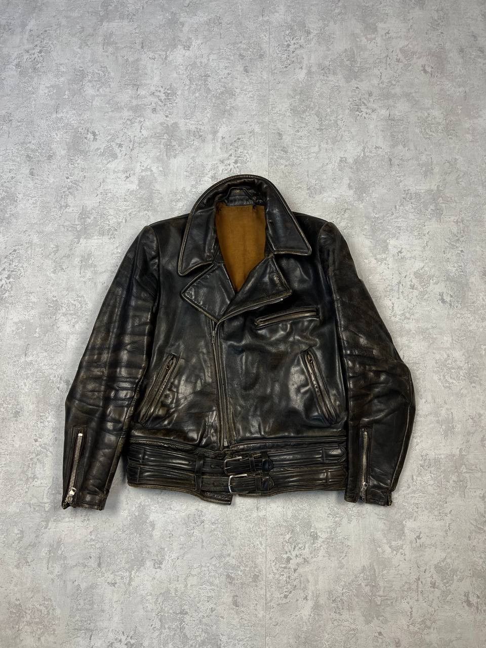 Vintage RARE Vintage 70-80’s Kawasaki Leather Bomber Jacket Size US M / EU 48-50 / 2 - 7 Thumbnail
