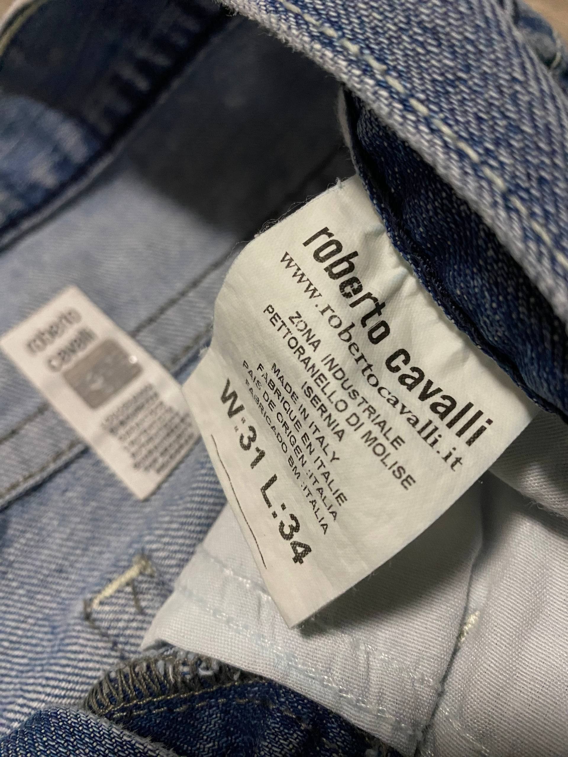 Roberto Cavalli Roberto Cavalli Vintage Baggy Jeans Big Logo Painted 90s Size US 31 - 14 Thumbnail
