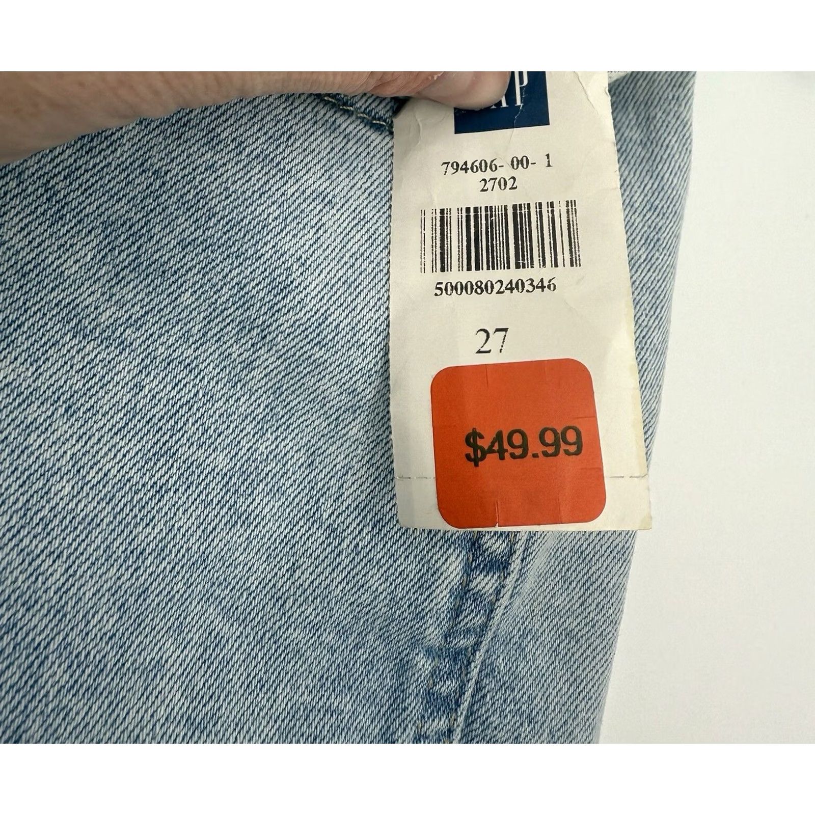 Gap VINTAGE Gap Jeans Slim Light Wash 27 Women Straight Slimming - Regular Blue Size 27" / US 4 / IT 40 - 4 Thumbnail