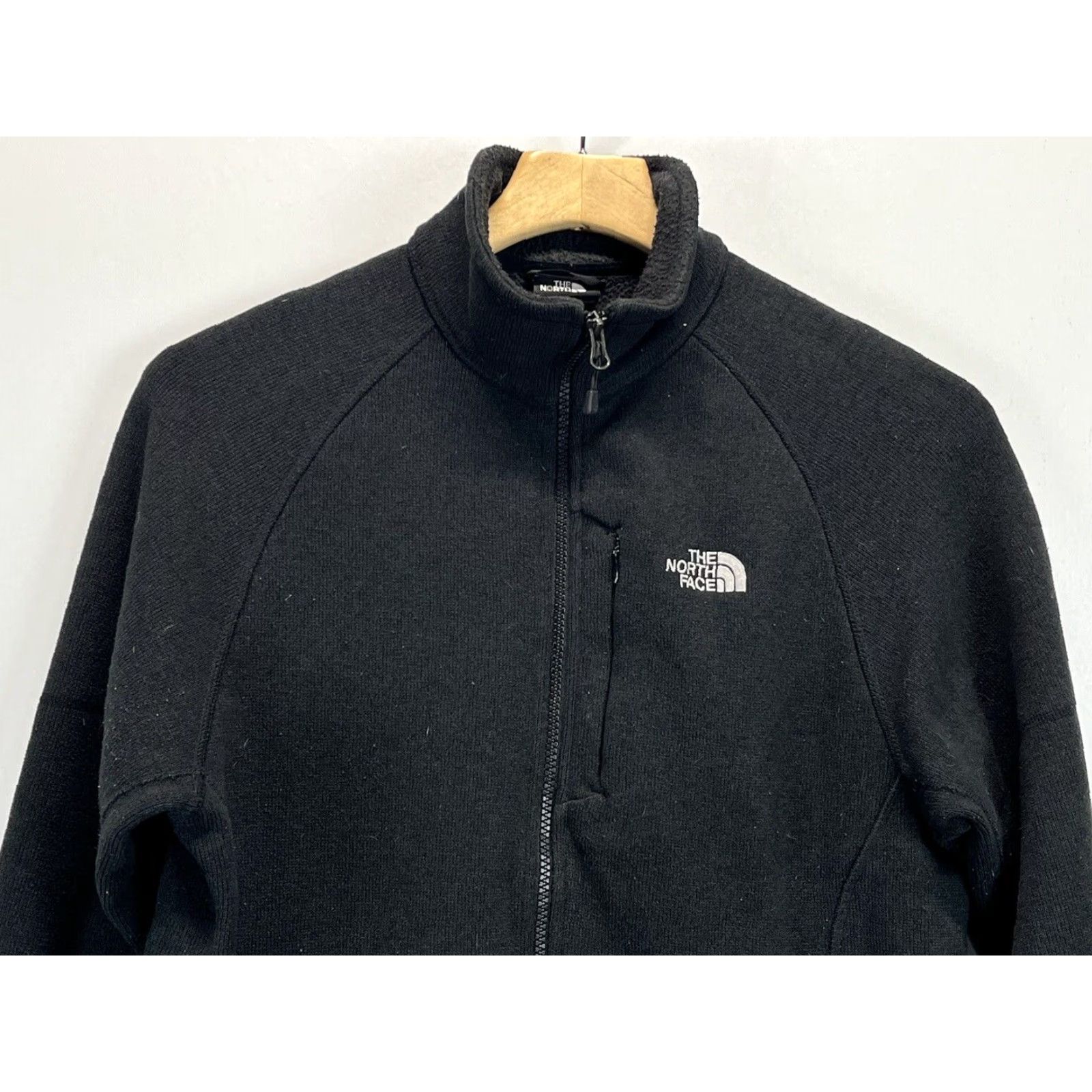 The North Face The North Face Knit Sweater Jacket sz Medium Mens Black Full Zip Fleece Lined Size M / US 6-8 / IT 42-44 - 3 Thumbnail