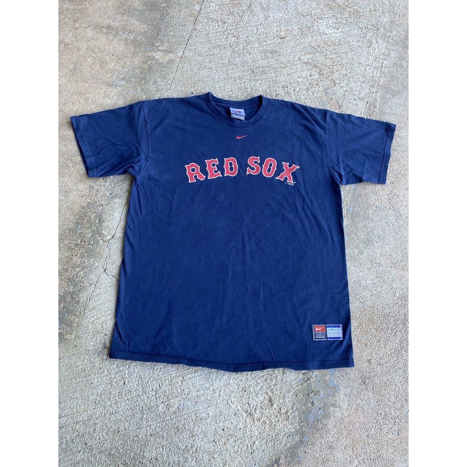 Nike Vintage Y2K 2000s Nike Center Swoosh Boston Red Sox Shirt Size US XL / EU 56 / 4 - 1 Thumbnail