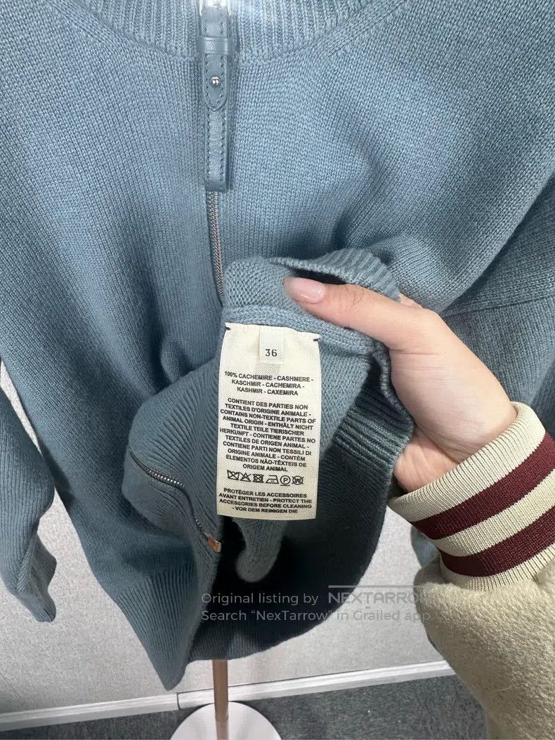 Hermes Hermes Light blue sweater cardigan Size XS / US 0-2 / IT 36-38 - 4 Thumbnail