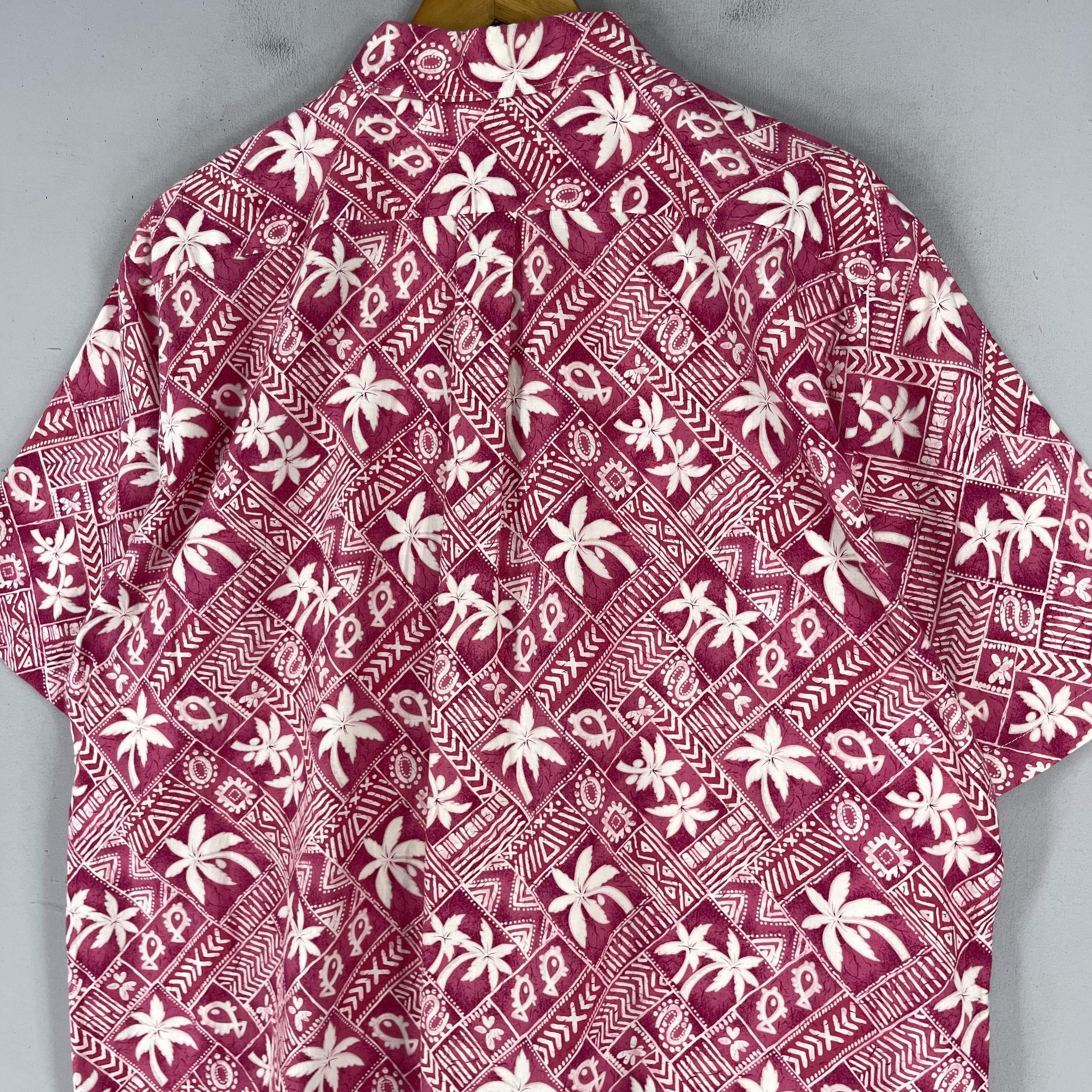 Vintage Vintage Hawaiian Abstract Coconut Tree Tribal Tattoo Shirt Size US XL / EU 56 / 4 - 6 Thumbnail