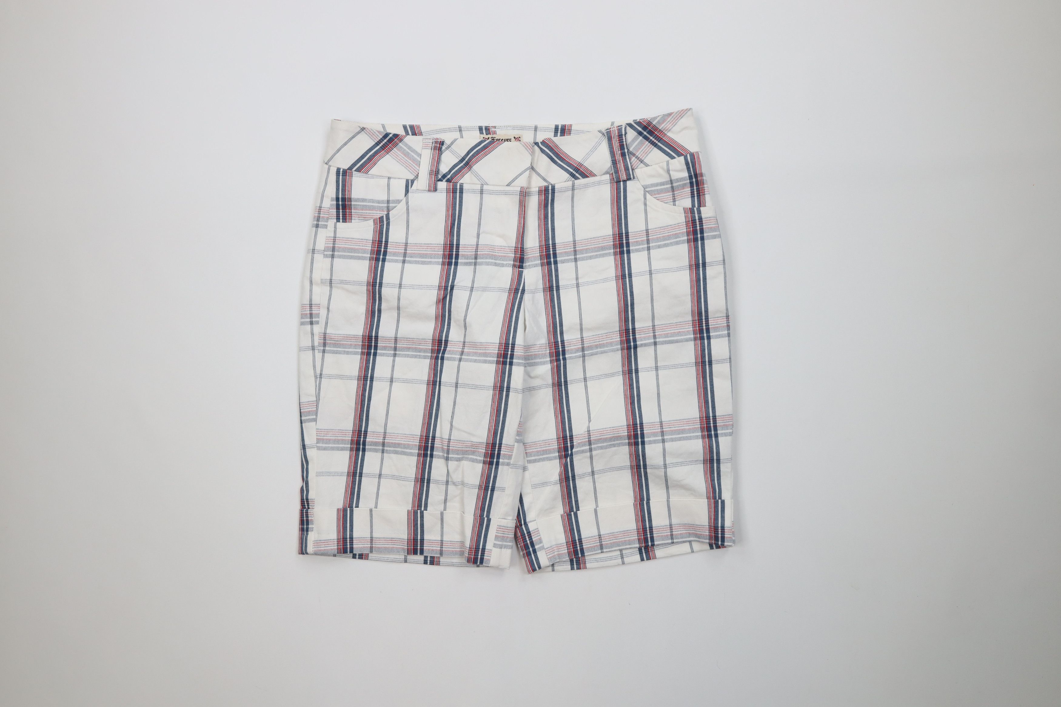 Forever 21 Vintage 90s Y2K Forever 21 Cuffed Bermuda Shorts Plaid Size 32" / US 10 / IT 46 - 1 Thumbnail
