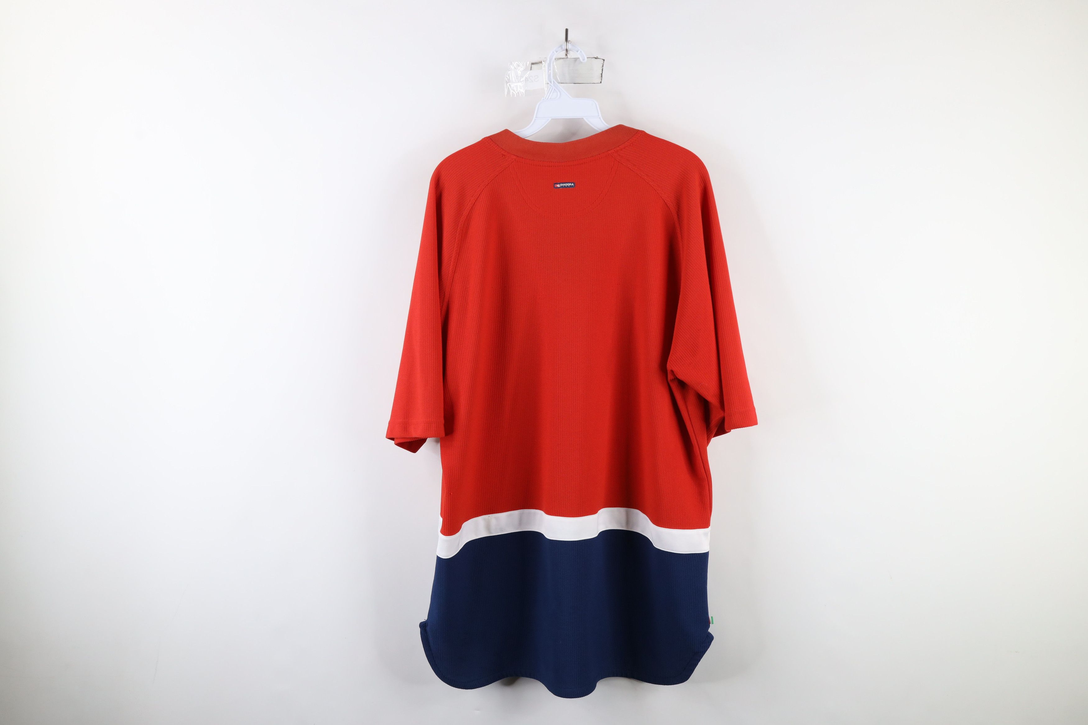 Diadora × Vintage Vintage 90s Diadora Waffle Knit Soccer Jersey Football Size US XL / EU 56 / 4 - 13 Thumbnail