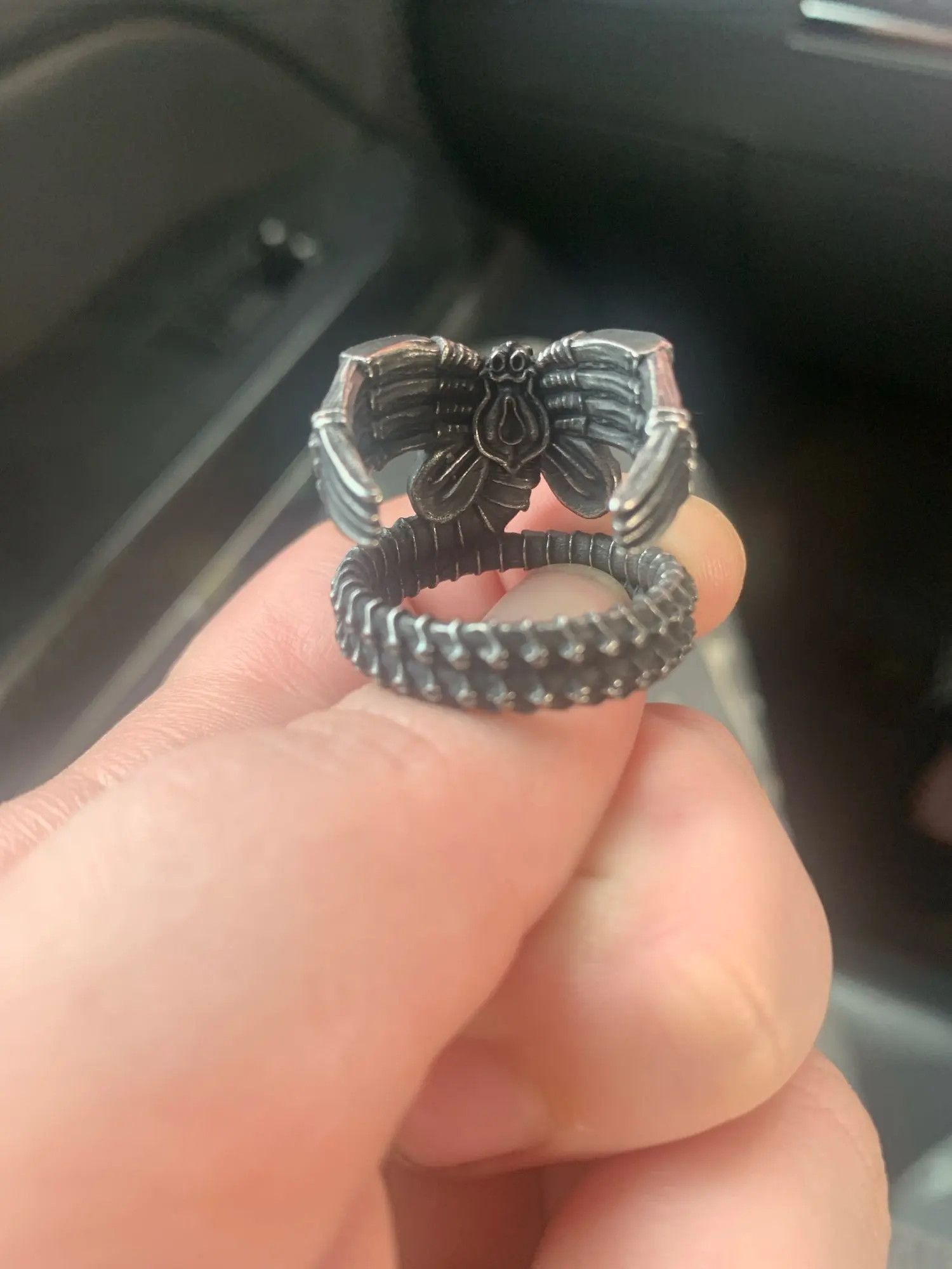 Vintage SIZE 10 316L Stainless Steel Alien Ring Size ONE SIZE - 8 Thumbnail