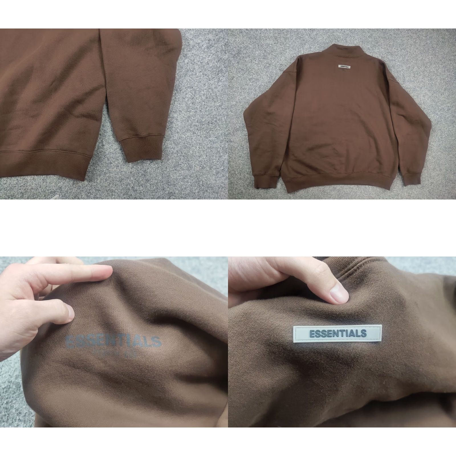 Fear of God Fear of God Essentials Mock Neck Sweatshirt Main Brown XL Men Oversized Pullover Size US XL / EU 56 / 4 - 8 Thumbnail
