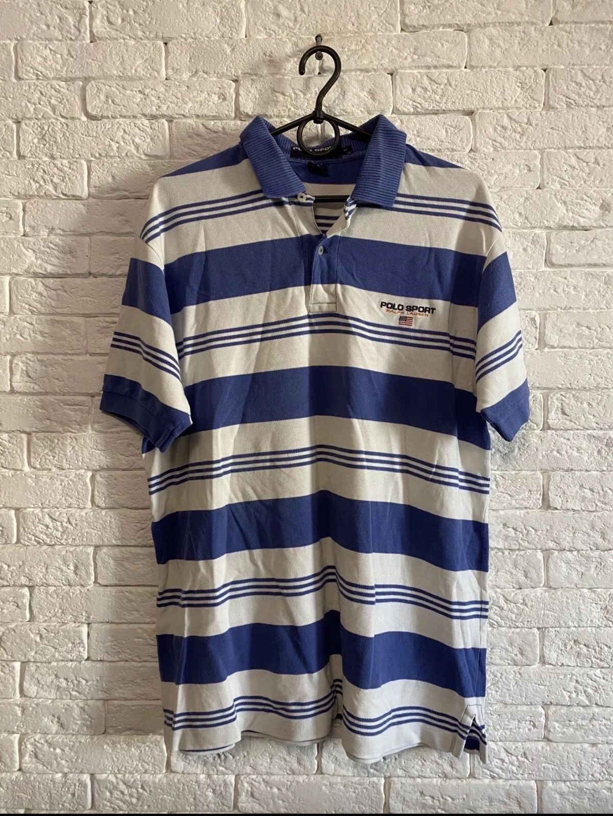Polo Ralph Lauren Vintage Stripped Polo Sport Ralph Lauren Polo Shirt Sz L Size US L / EU 52-54 / 3 - 1 Thumbnail