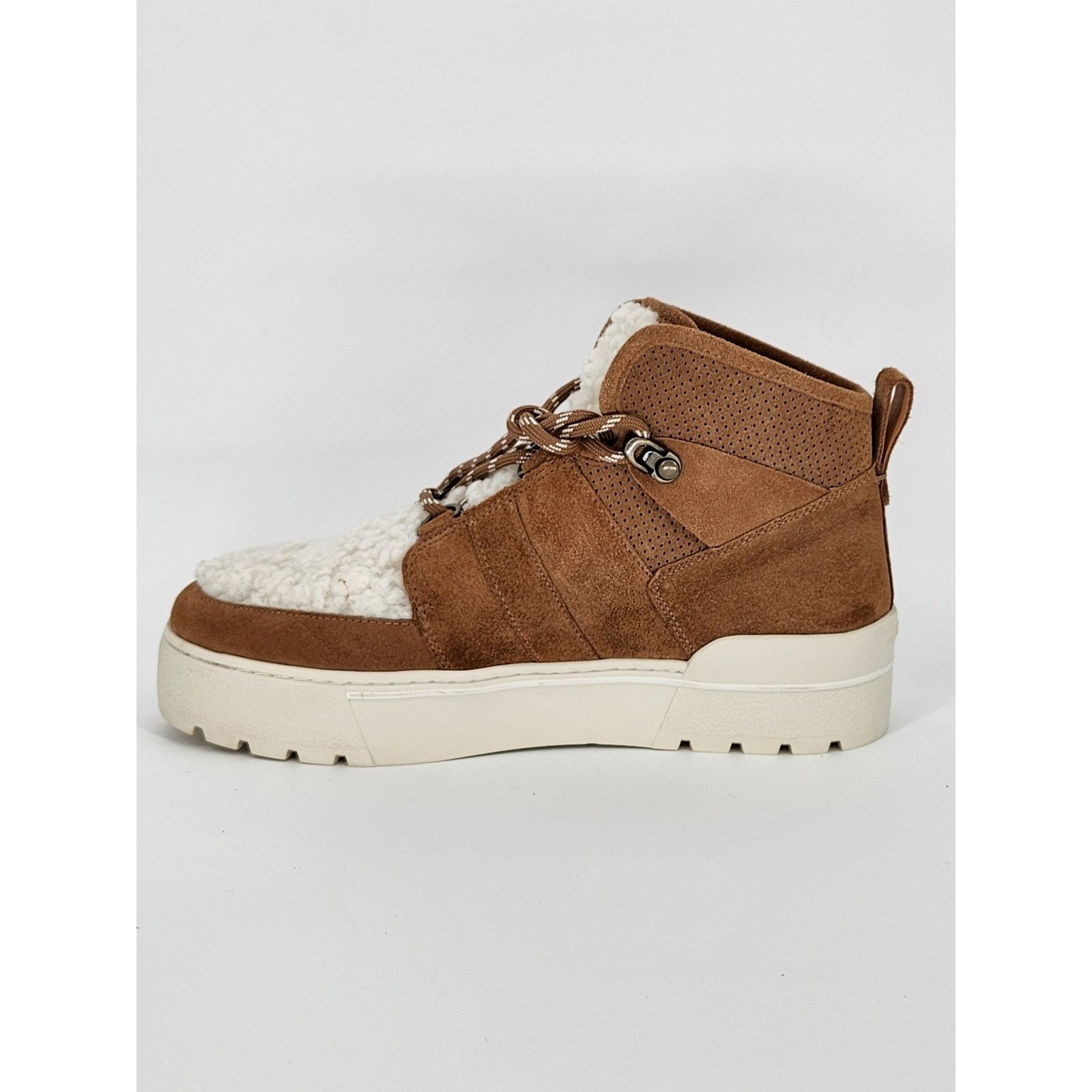 J/Slides J/Slides High-Top Faux Shearling & Suede Sneakers Size 8.5 Size US 8.5 / IT 38.5 - 11 Thumbnail