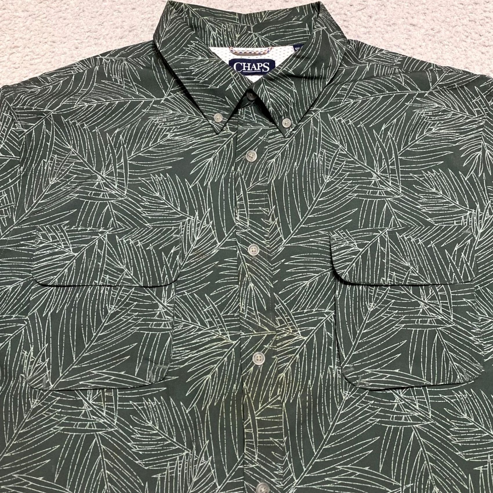 Chaps Chaps Ralph Lauren Shirt Floral Button-Down Green 2XL Mens Shirt Casual Shirt 2XL Green Floral Button-Up Chaps Mens Shirt Size US XXL / EU 58 / 5 - 6 Thumbnail
