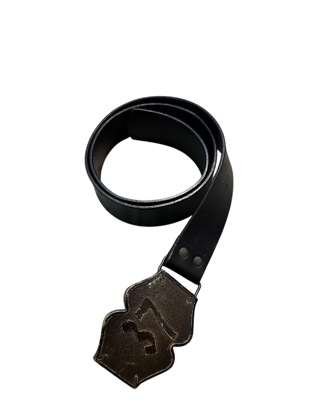 Hysteric Glamour 1990 - Hysteric Glamour 37 Buckle Solid Leather Belt Size ONE SIZE - 3 Thumbnail