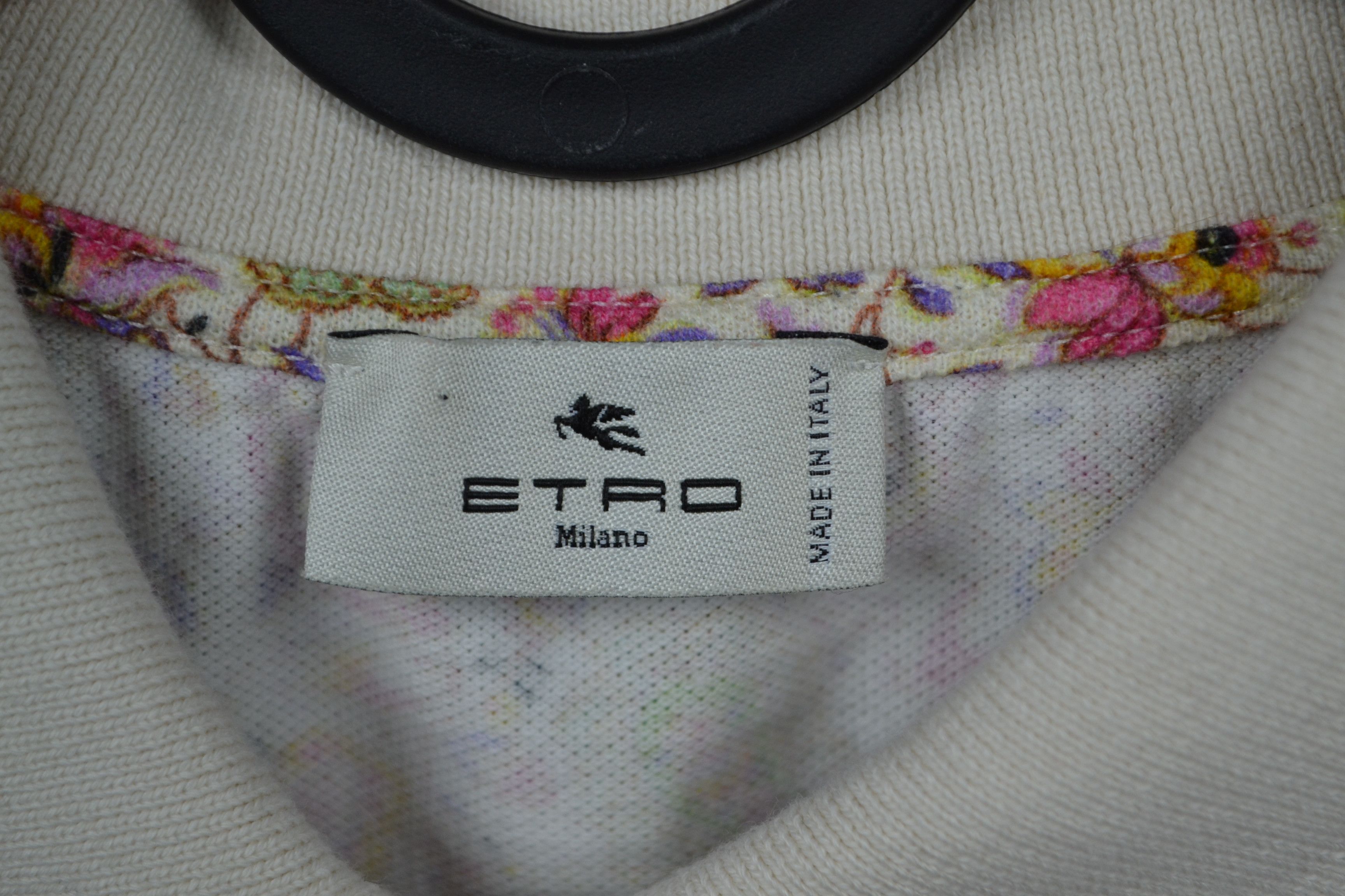 Etro Etro Pima Cotton 48 Polo Shirt floral Print Paisley L-XL Size XL / US 12-14 / IT 48-50 - 3 Thumbnail