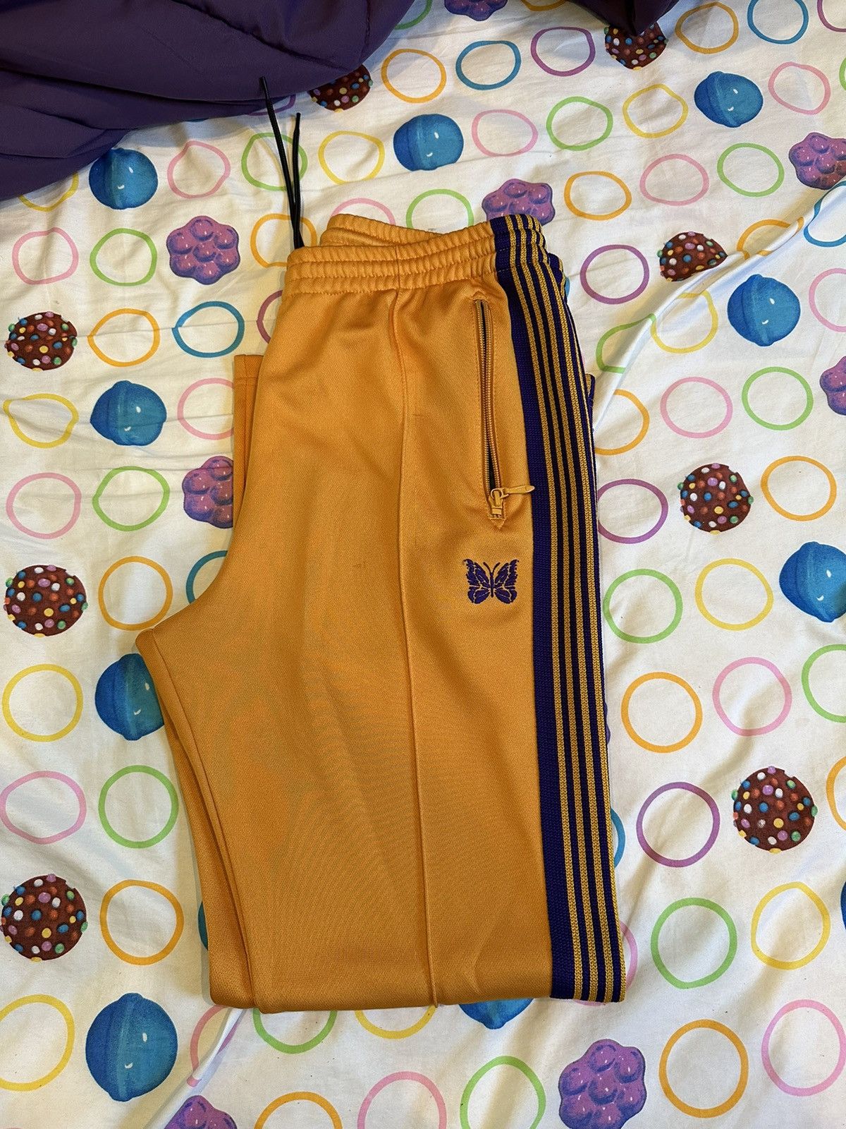 image of Needles Track Pants in Yellow, Men's (Size 34)