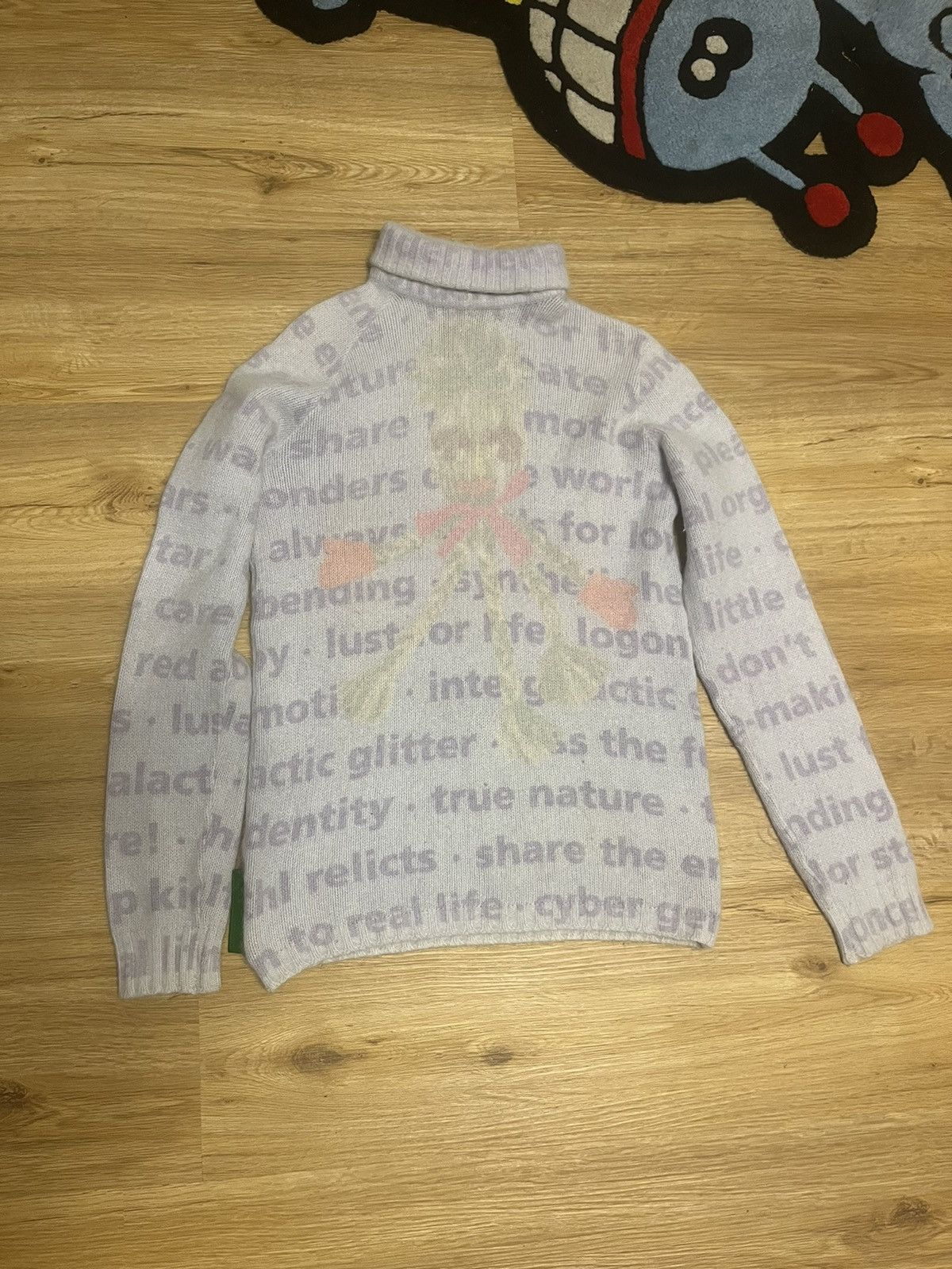 Walter Van Beirendonck AW 94 ? W&LT turtle neck poem knit sweater Size US M / EU 48-50 / 2 - 1 Thumbnail