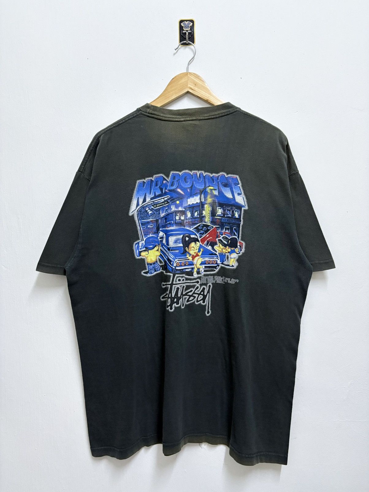 Stussy Vintage 90’s Stussy Fresh Gear “ Mr Bounce Chicano “ T-Shirt Size US XL / EU 56 / 4 - 1 Thumbnail