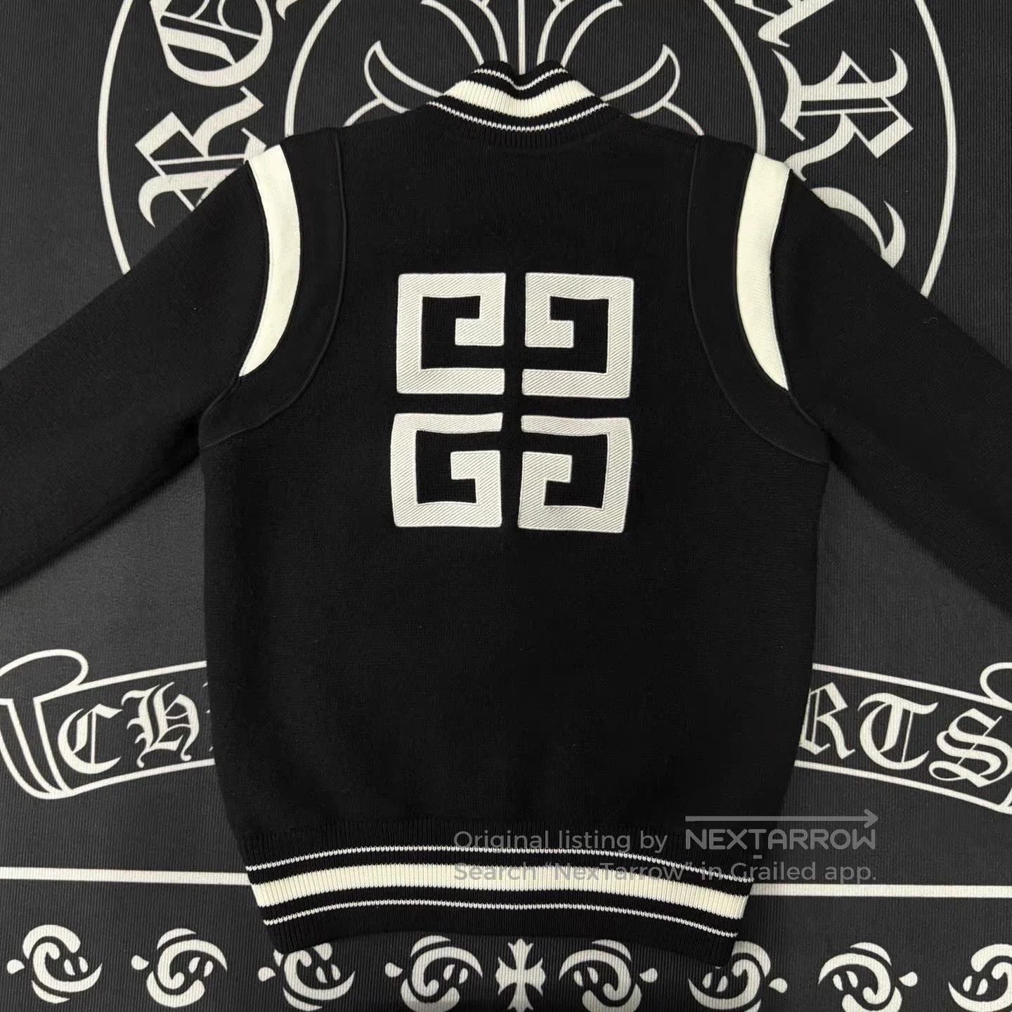 Givenchy Black Varsity Bomber Jacket with White Accents XS. Size US XS / EU 42 / 0 - 2 Thumbnail