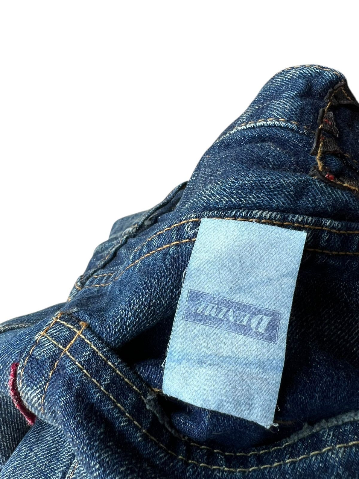 Denime Vintage DENIME Japan Jerky Patch Fade Denim Selvedge Jeans Size US 31 - 22 Thumbnail