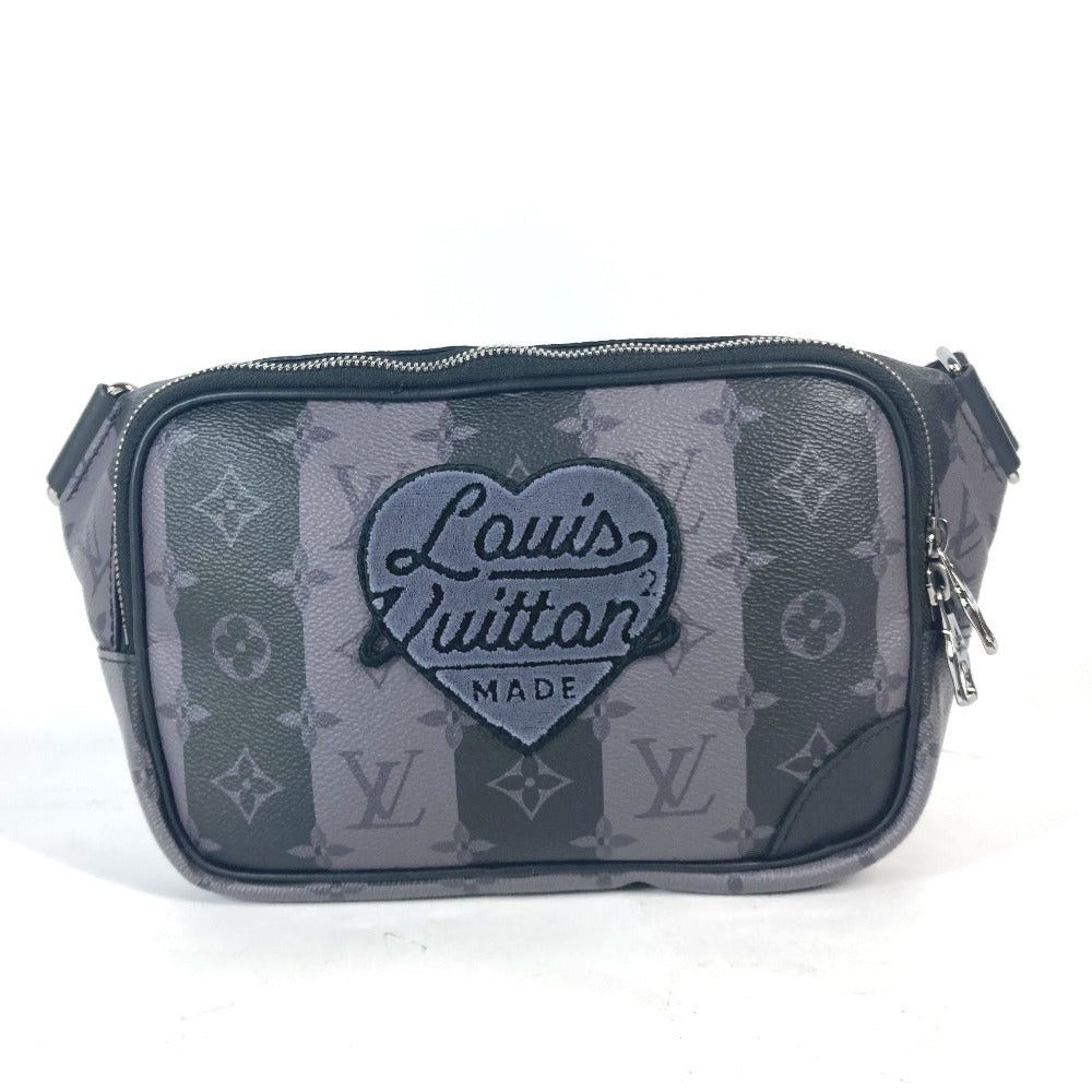 Louis Vuitton Louis Vuitton M59338 Nigo Collaboration Monogram Stripe Eclipse Modular Sling Bag Briefcase Belt Cross Heart Body Canvas Men Gray Size ONE SIZE - 1 Thumbnail