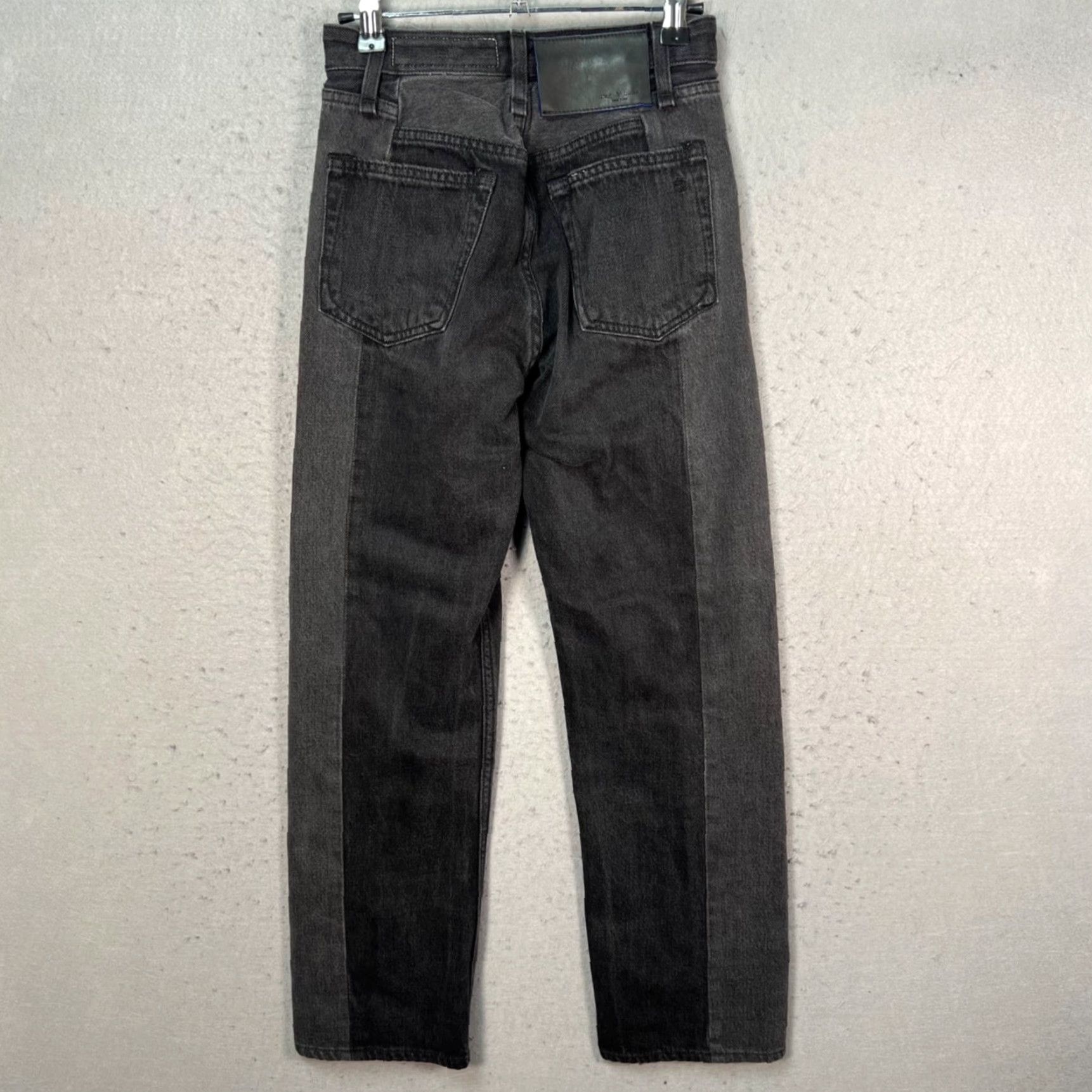 Rag & Bone Rag & Bone Womens Size 23 Maya High-Rise Straight Jeans Two Tone Black Denim Size 40" / US 18 - 2 Thumbnail