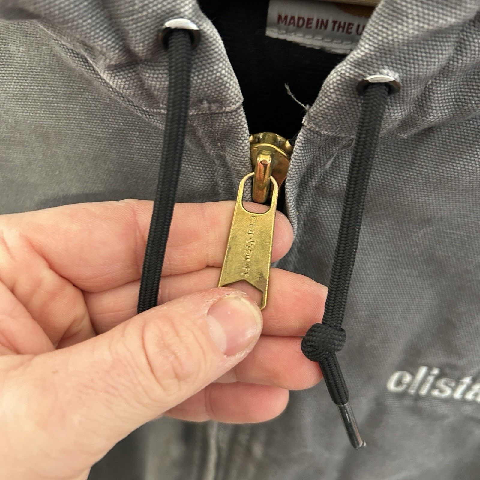 Carhartt Carhartt Quilted Hooded Active Jacket “Gravel/Grey” J140-GVL Size US XL / EU 56 / 4 - 14 Thumbnail