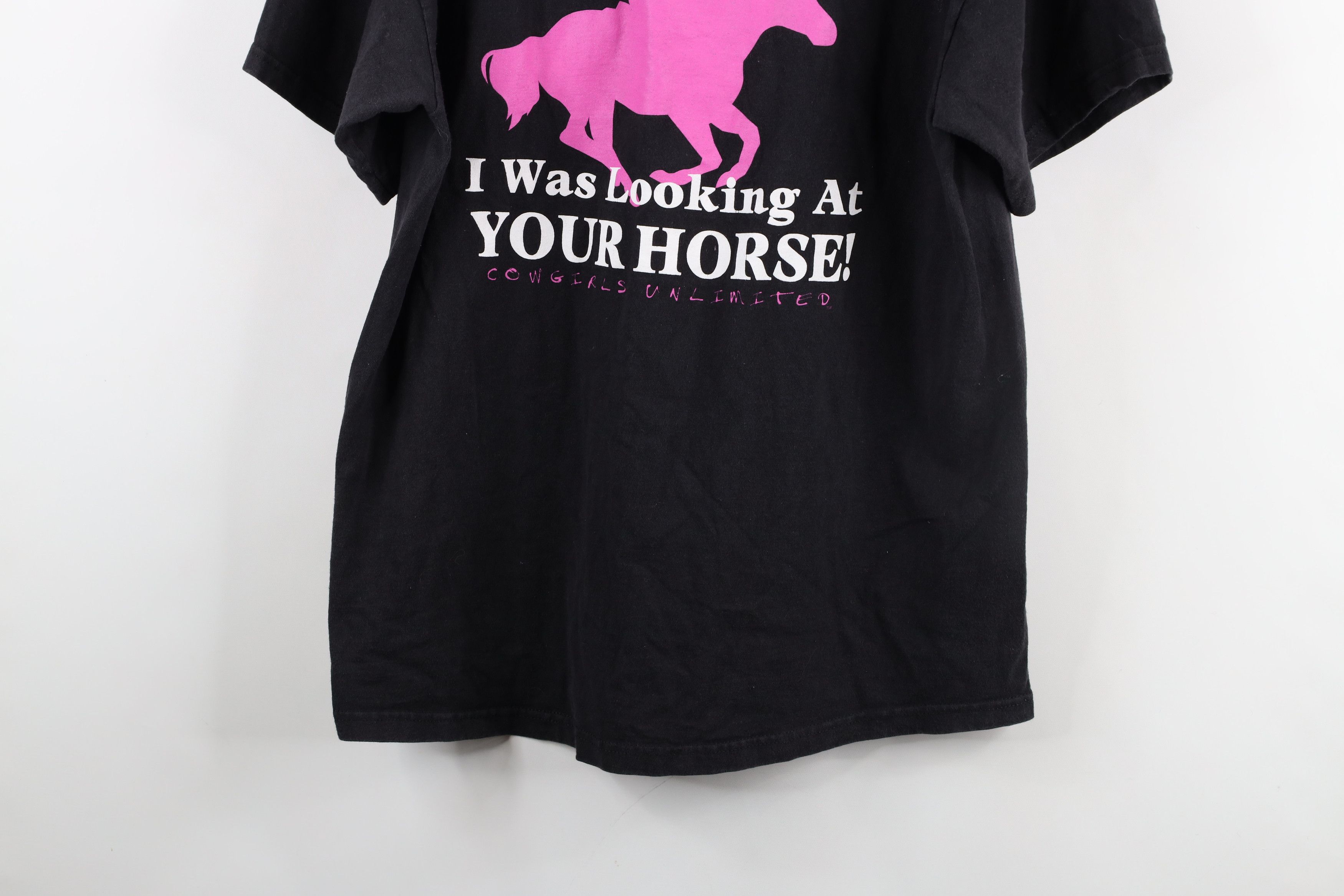 Vintage Vintage 90s Y2K Western Cowgirls Unlimited Horse T-Shirt Size L / US 10 / IT 46 - 13 Thumbnail