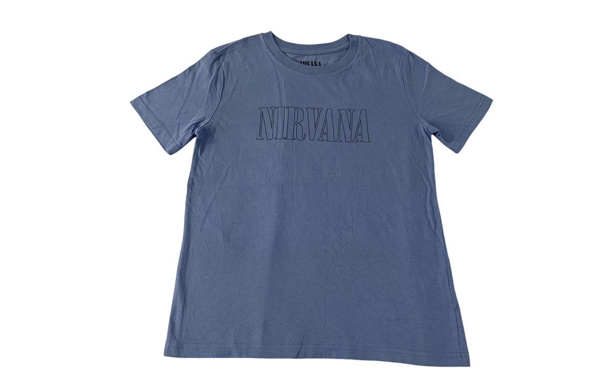 Nirvana Kurt Cobain Grunge Rock Band Spell Out Printed Tee